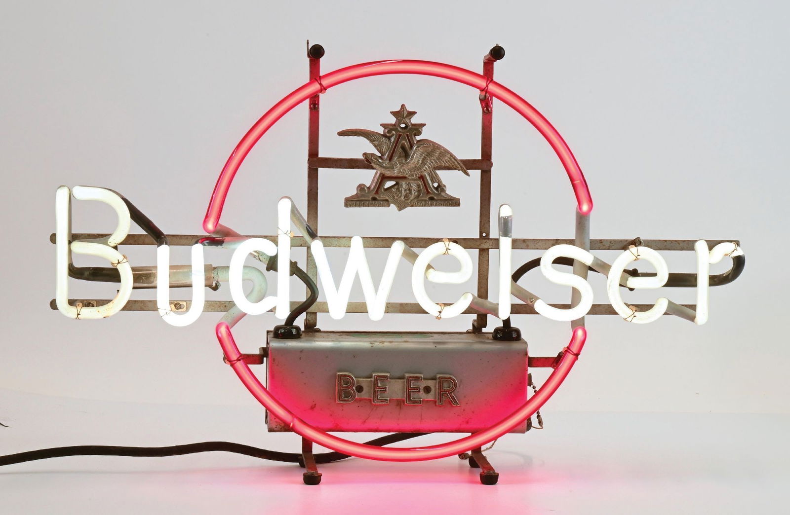 BUDWEISER BEER RUBY RED NEON SIGN - 2