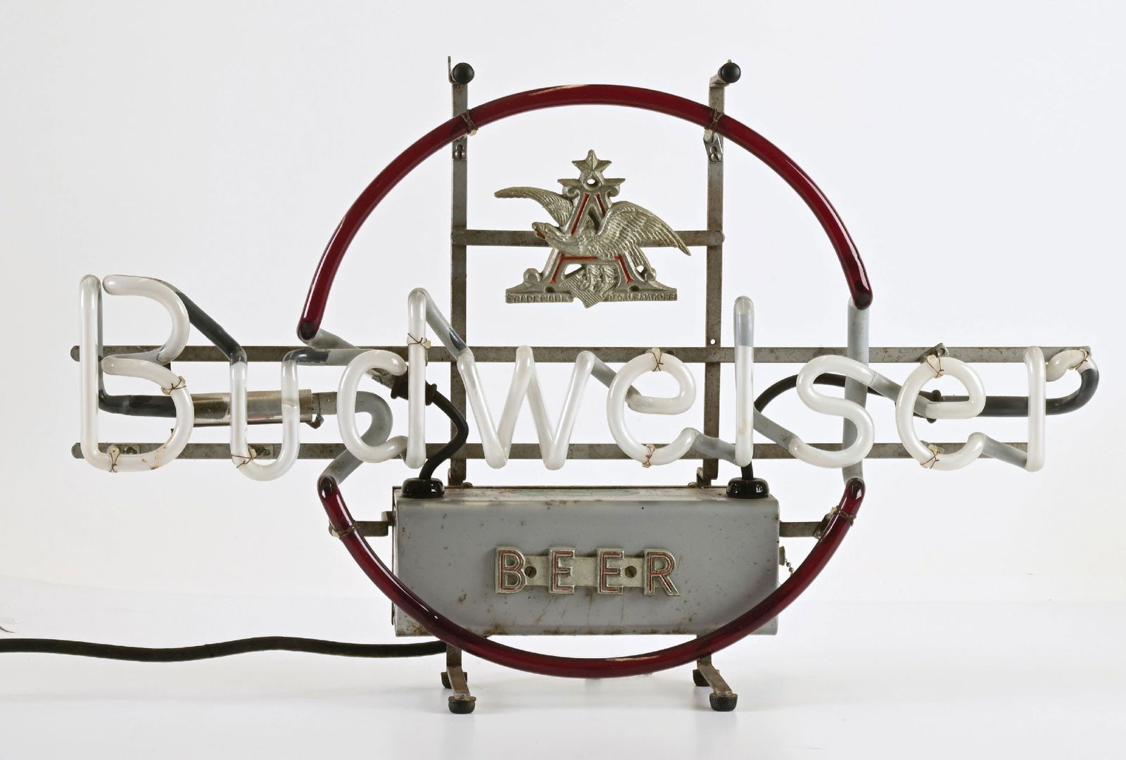 BUDWEISER BEER RUBY RED NEON SIGN - 3