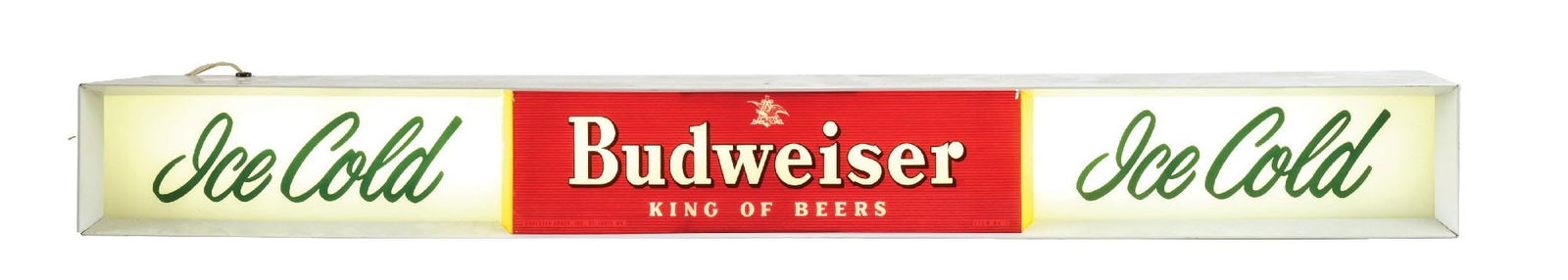 BUDWEISER KING OF BEERS "ICE COLD" LIGHT-UP SIGN (1 of 4)