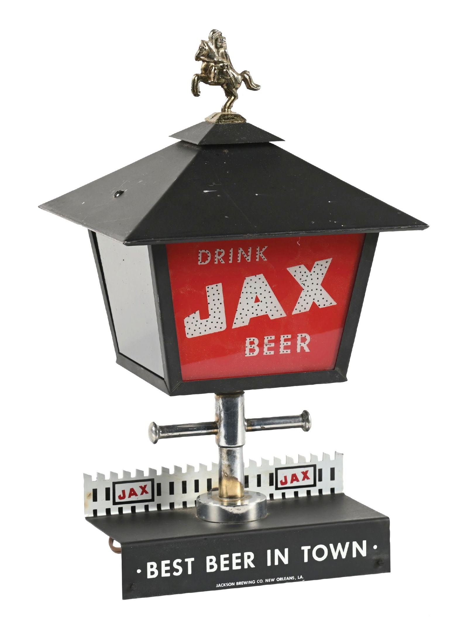 JAX BEER LIGHT-UP GLASS STORE STORE DISPLAY (1 of 6)