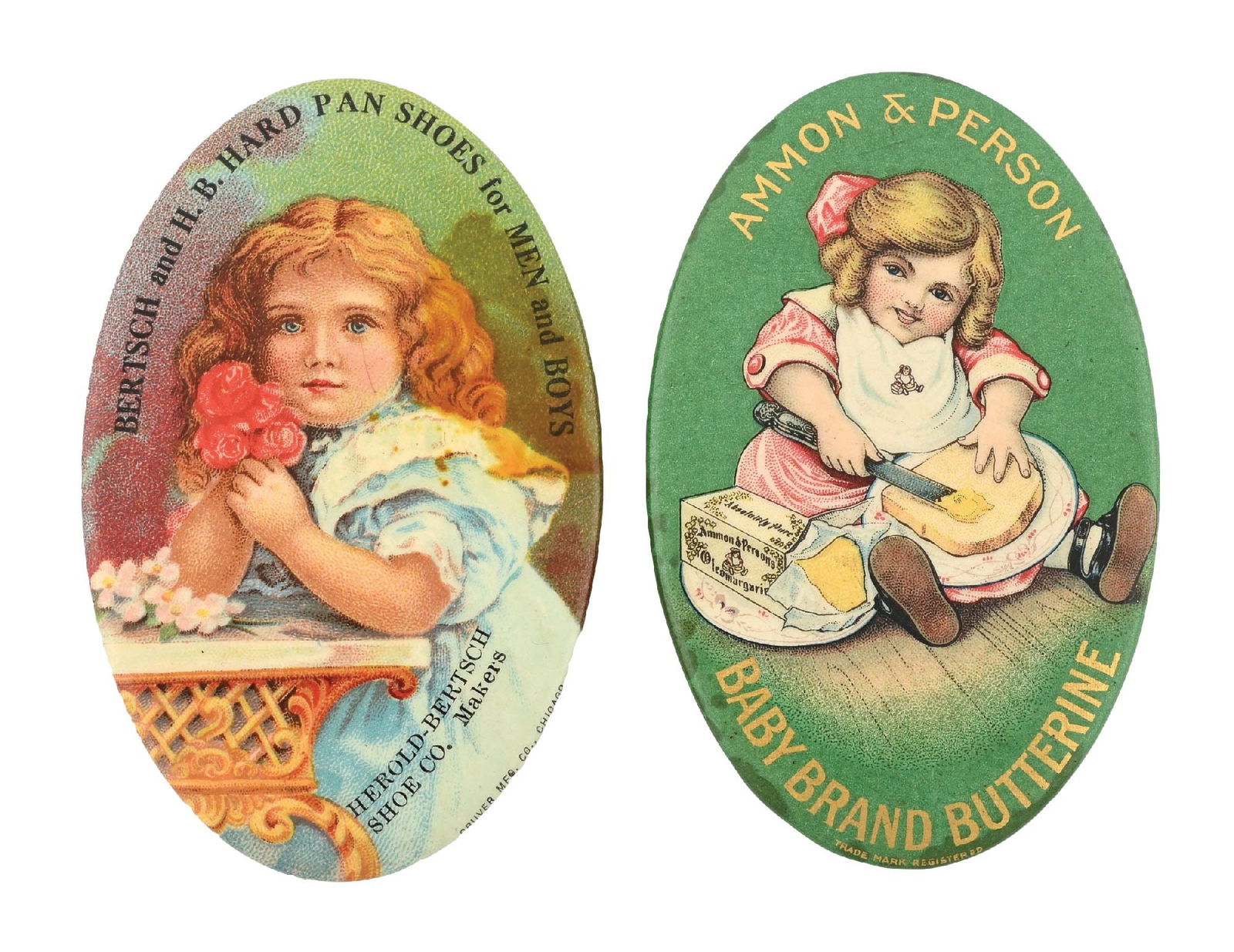 PAIR OF ADVERTISING POCKET MIRRORS (1 of 2)