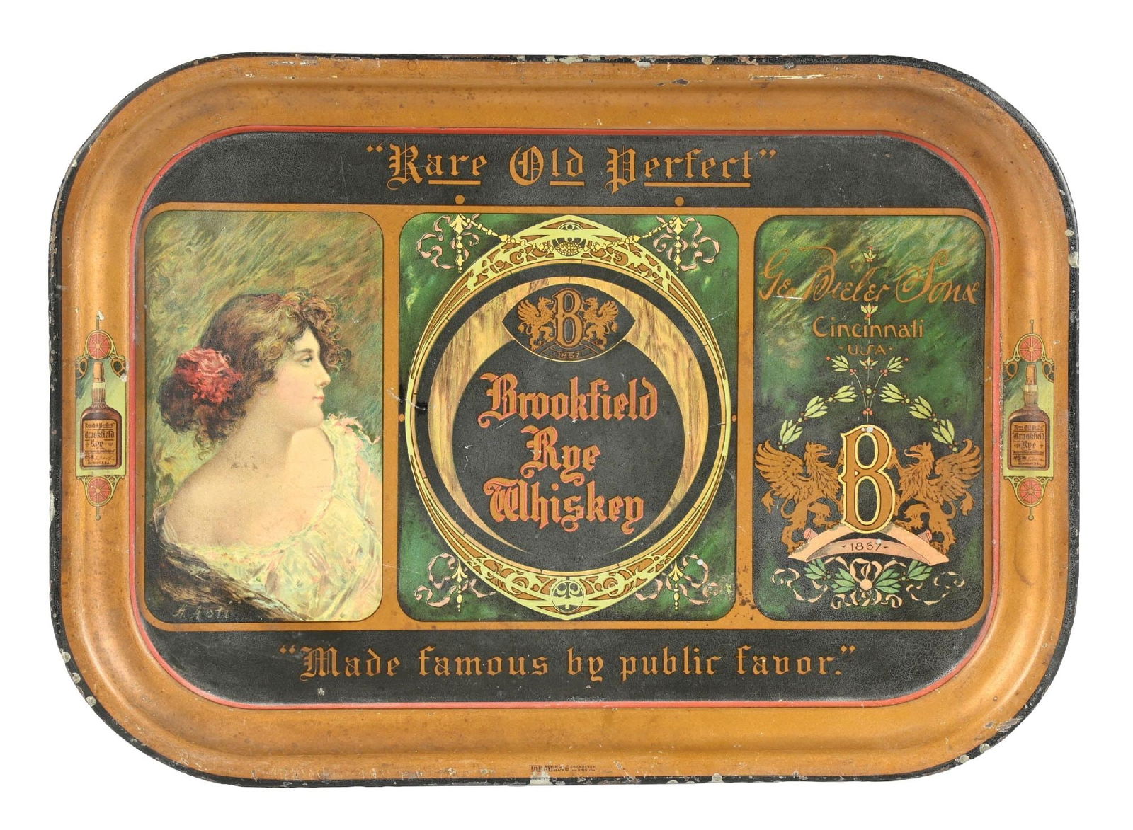 BROOKEFIELD RYE WHISKEY SERVING TRAY (1 of 2)