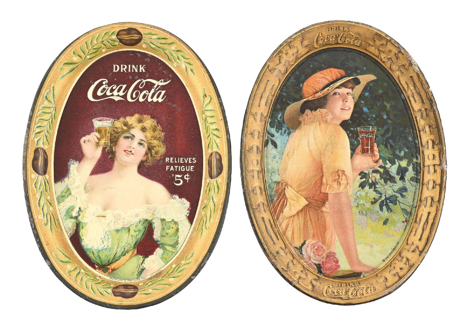 PAIR OF COCA-COLA TIP TRAYS (1 of 4)