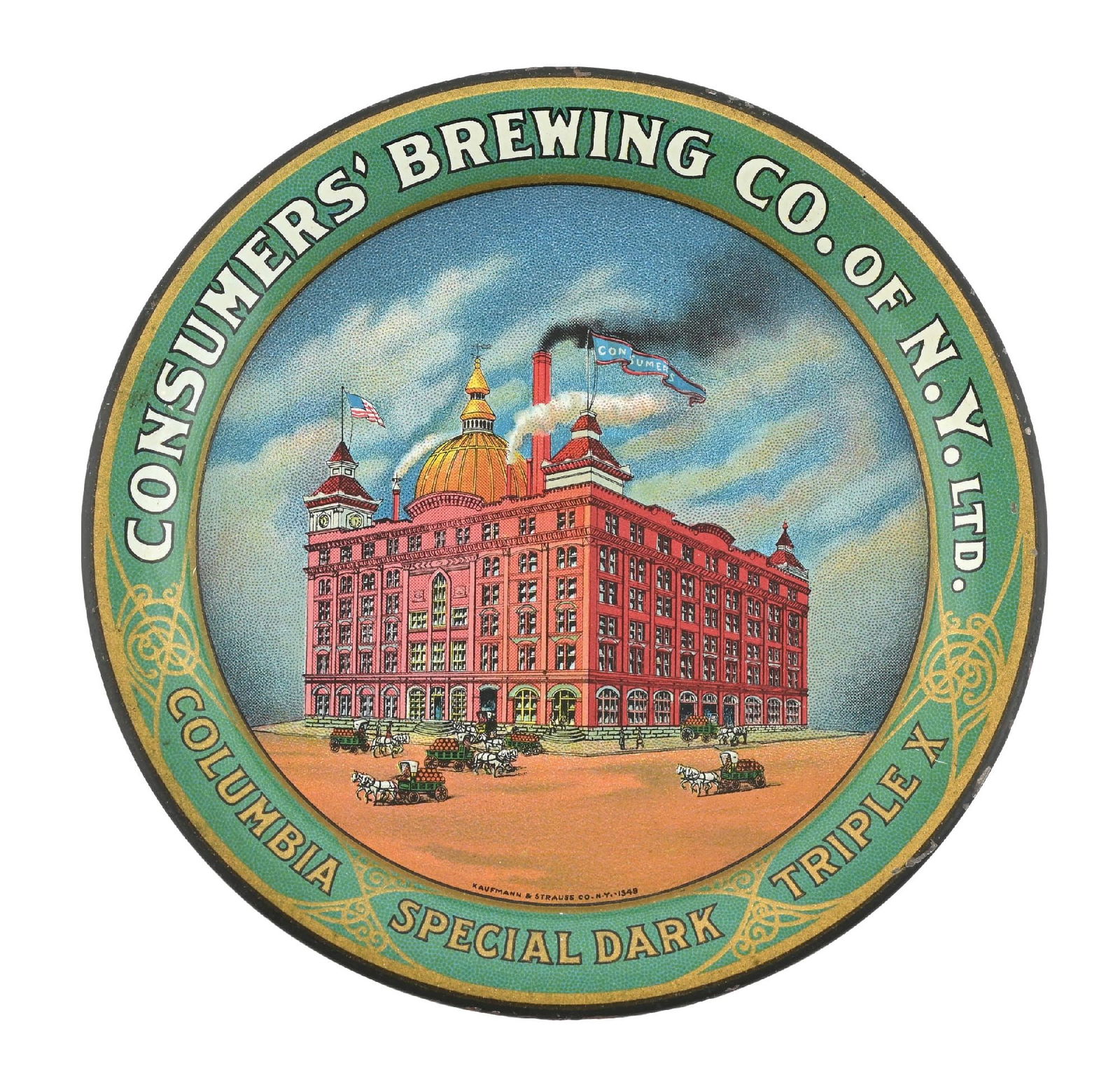 CONSUMER'S BREWING CO. FACTORY SCENE TIP TRAY (1 of 3)