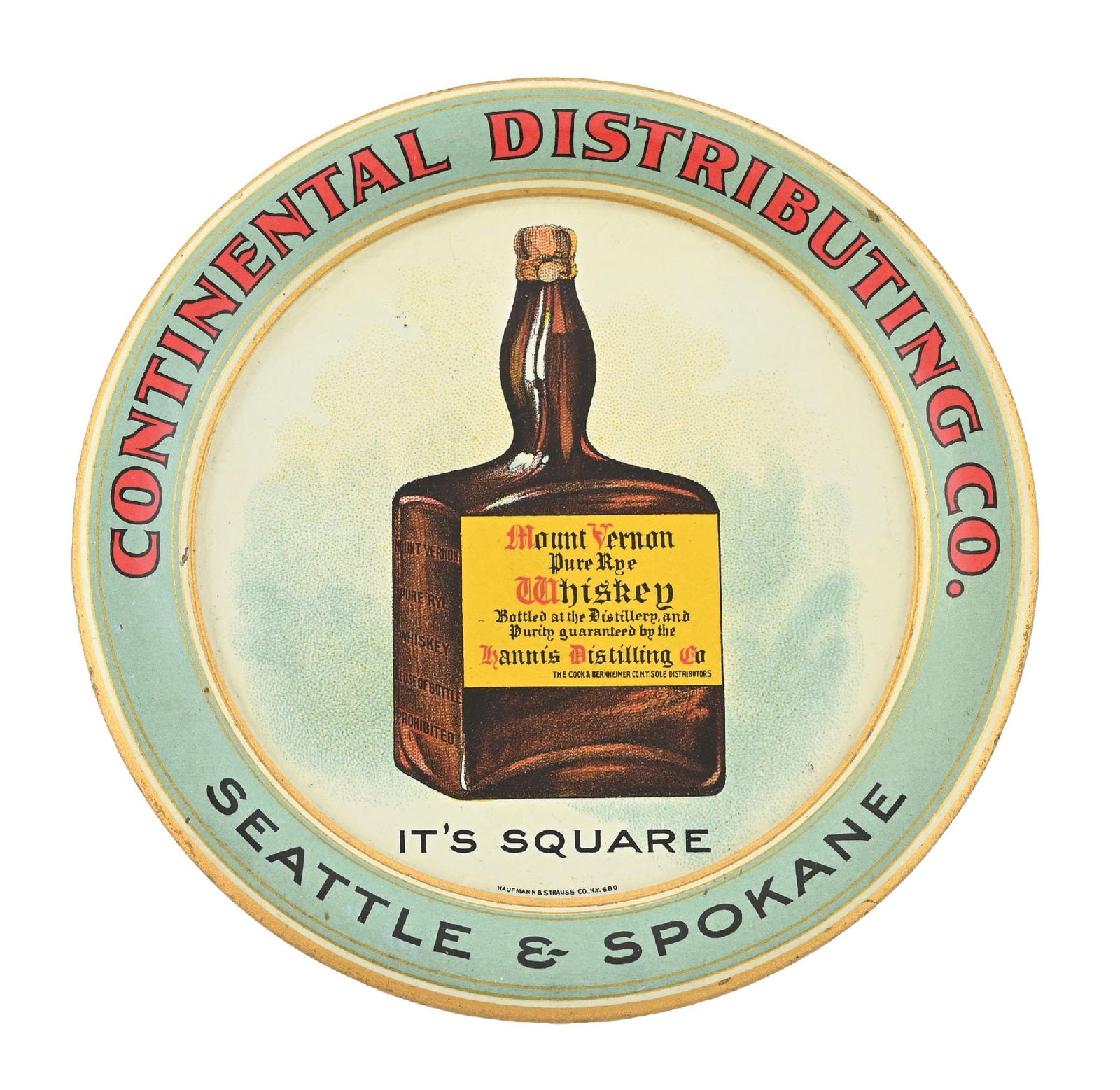 MOUNT VERNON PURE RYE WHISKEY TIP TRAY (1 of 3)