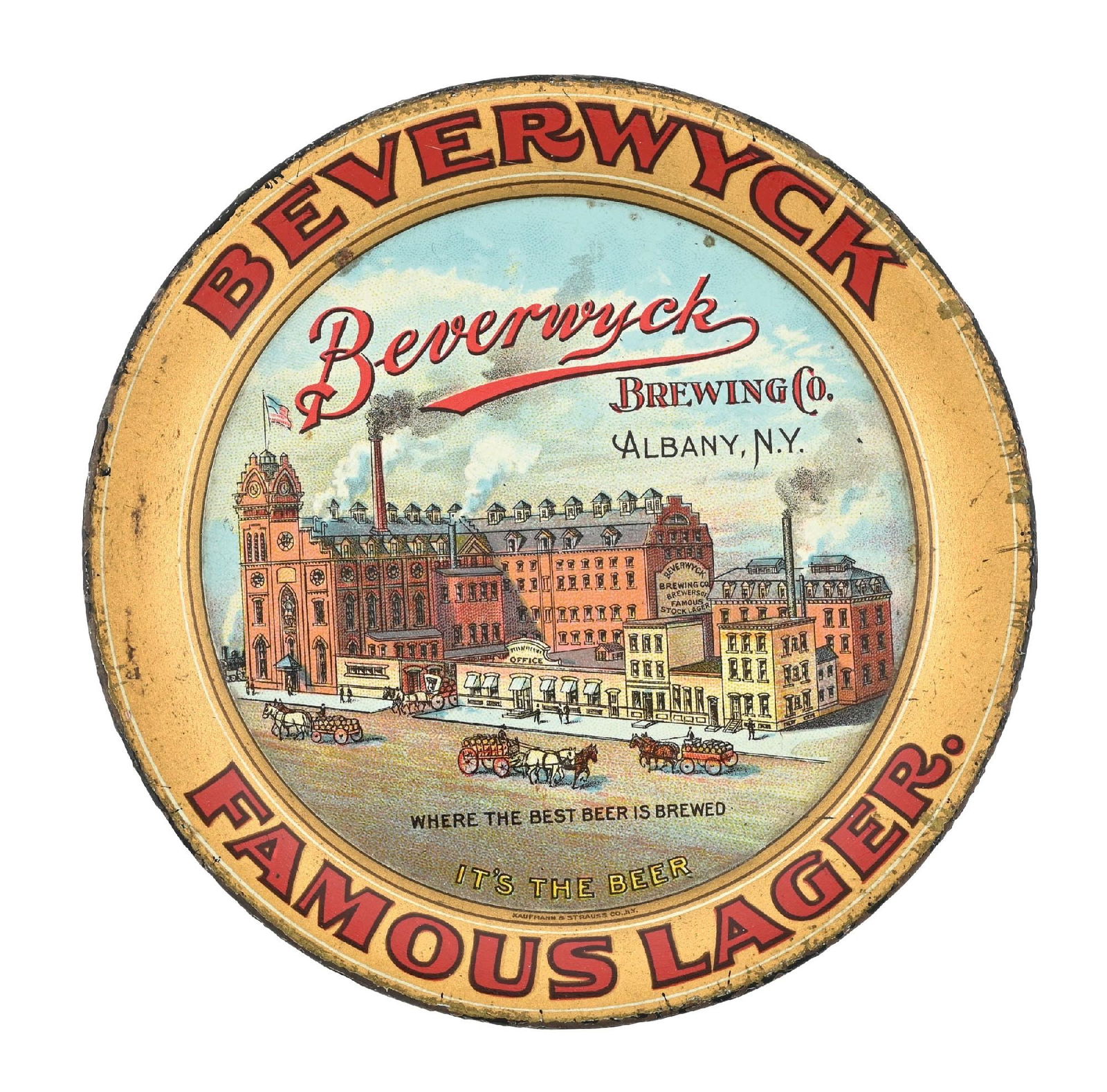BEVERWYCK BREWING CO. FACTORY SCENE TIP TRAY (1 of 3)