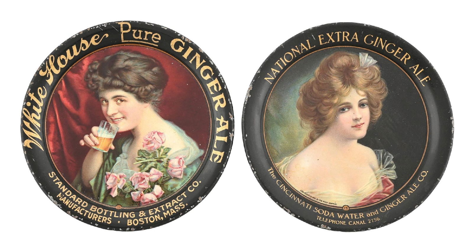PAIR OF ADVERTISING TIP TRAYS (1 of 4)