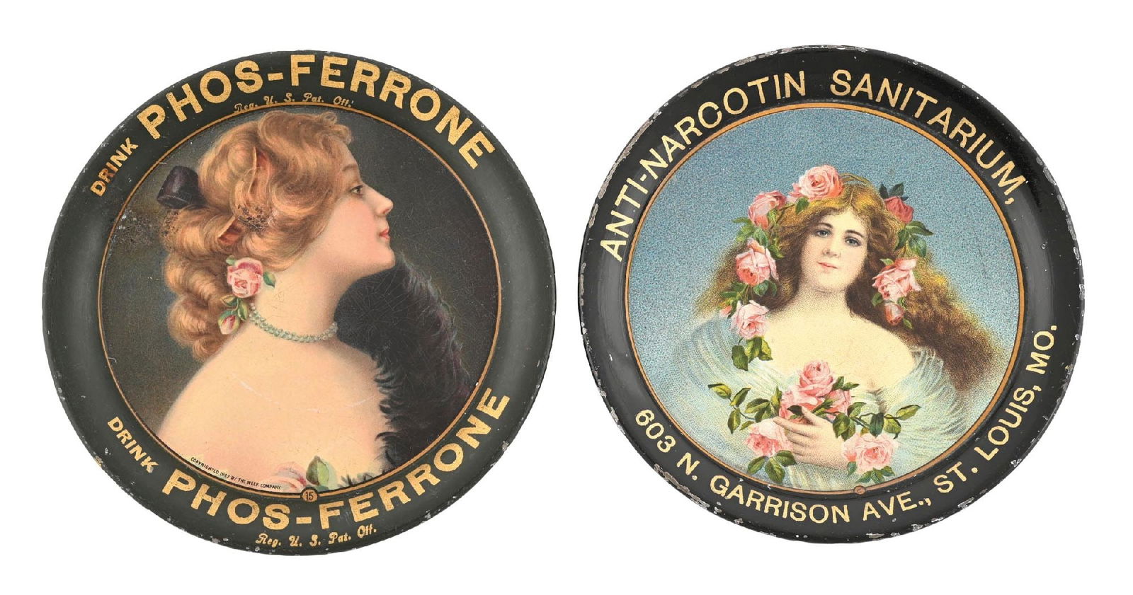 PAIR OF ADVERTISING TIP TRAYS (1 of 3)