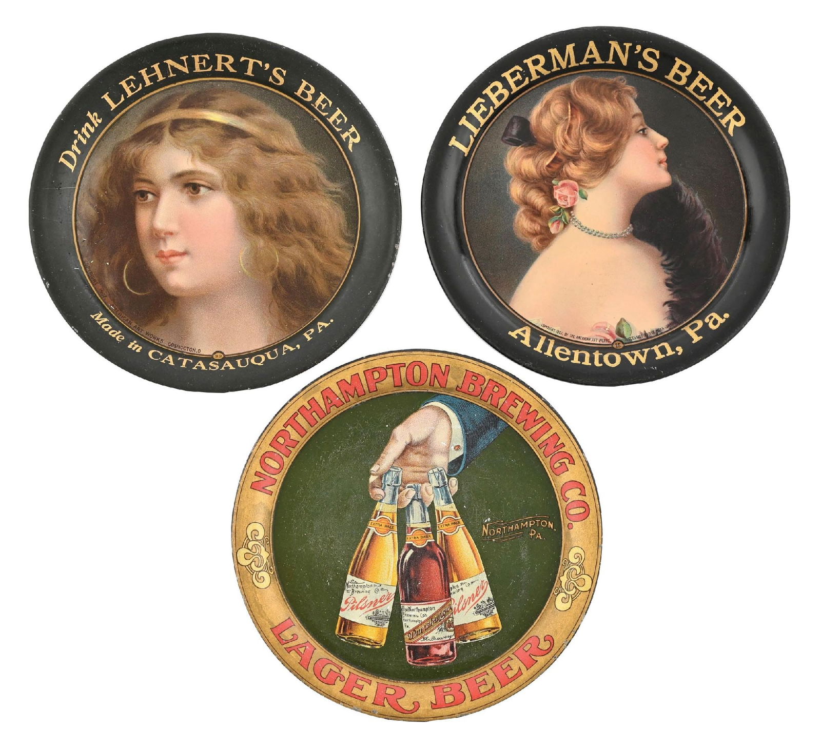 COLLECTION OF 3: ALLENTOWN-AREA TIP TRAYS (1 of 2)