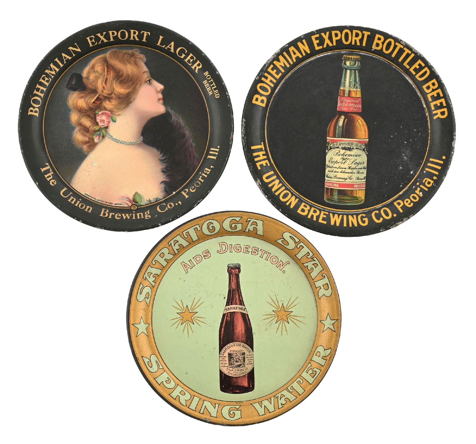 COLLECTION OF 3: BEER & SPRING WATER TIP TRAYS (1 of 2)