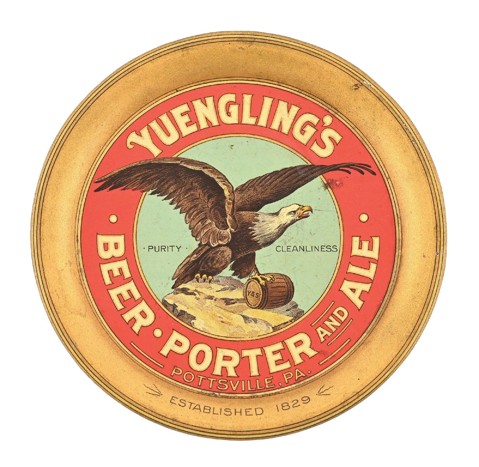 YUENGLING'S BEER, PORTER, & ALE EAGLE TIP TRAY (1 of 3)