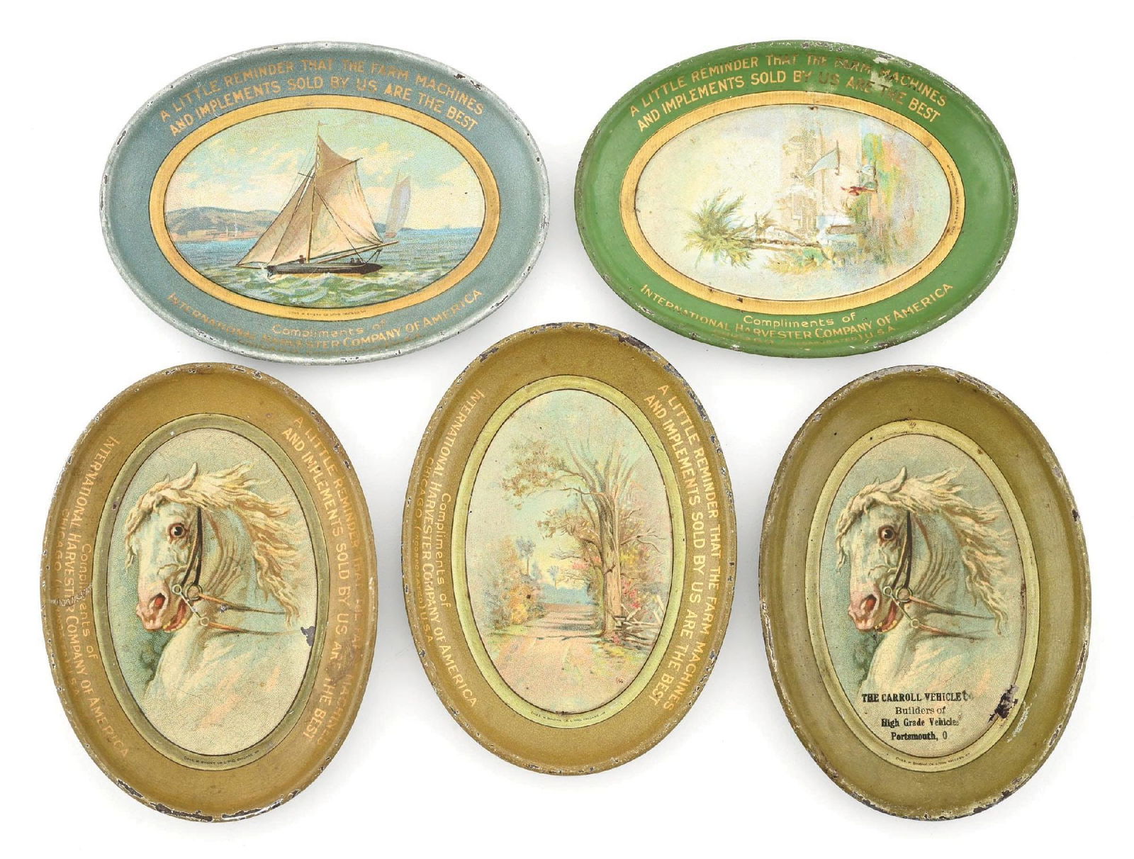 COLLECTION OF 5: INTERNATIONAL HARVESTER TIP TRAYS (1 of 2)