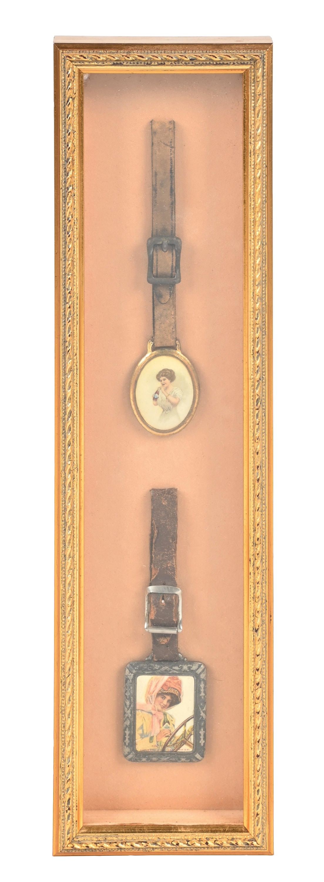PAIR OF COCA-COLA FRAMED WATCH FOBS (1 of 4)