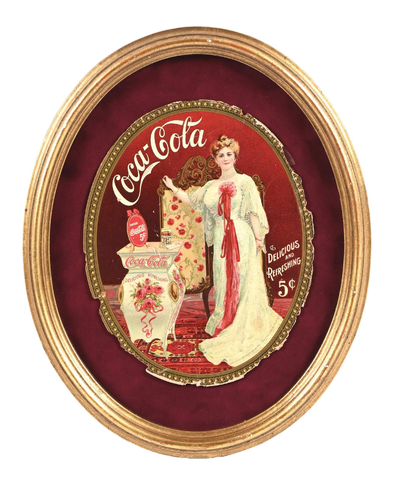 1904 RARE COCA-COLA "DELICIOUS AND REFRESHING" ADVERTISEMENT (1 of 3)