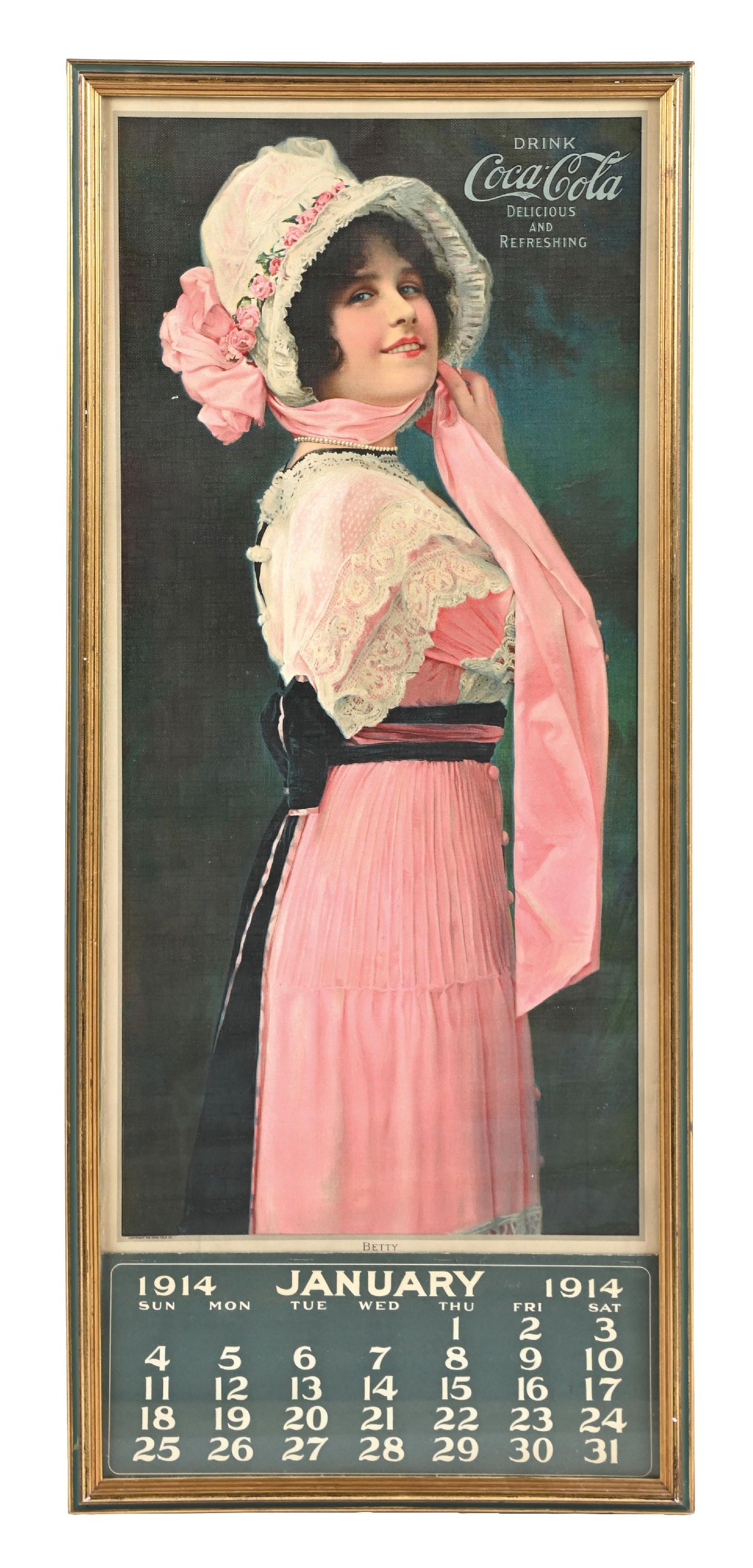 1914 COCA-COLA BETTY CALENDAR (1 of 3)