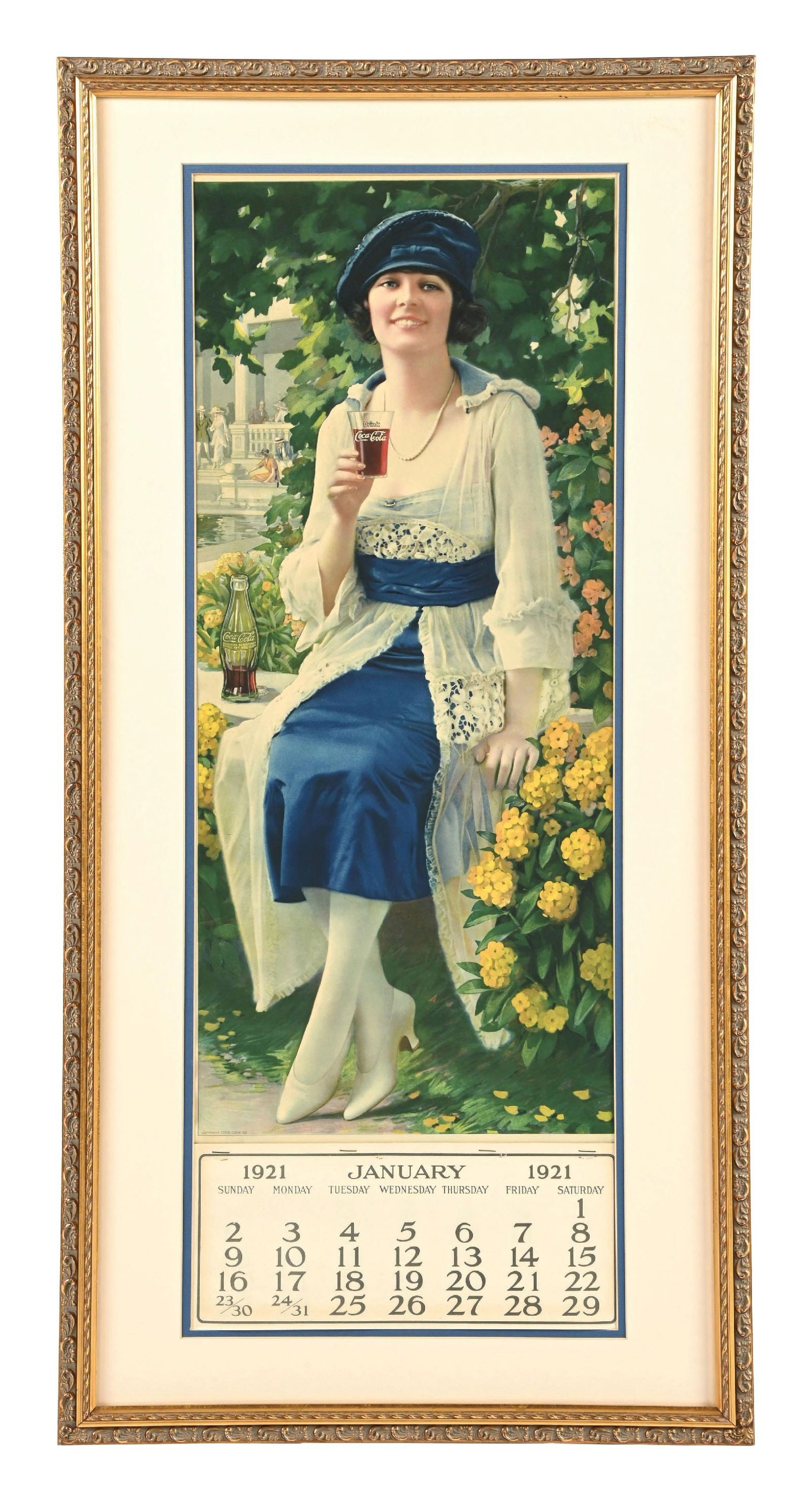 1921 COCA-COLA PAPER LITHOGRAPH CALENDAR (1 of 3)