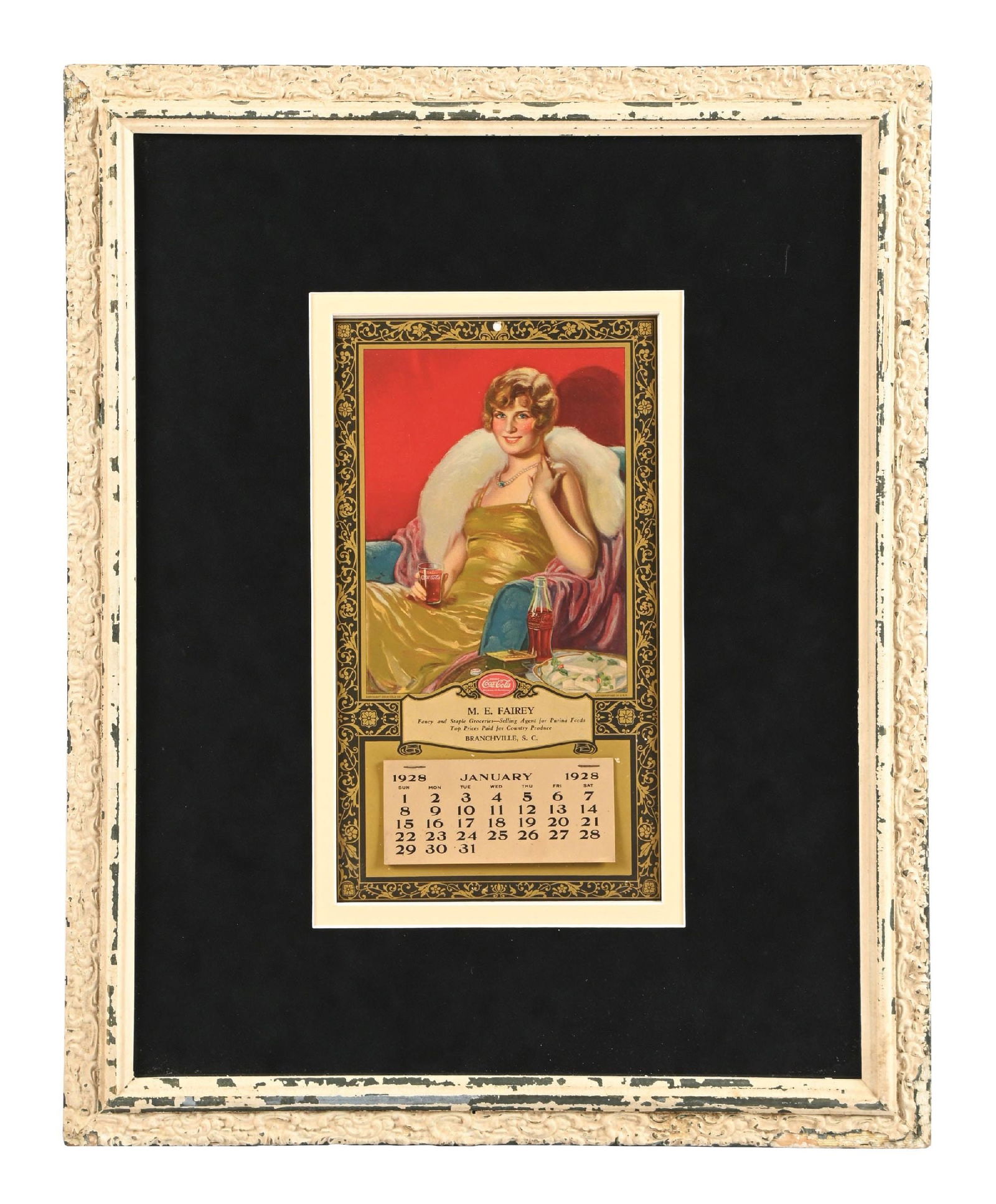 1928 COCA-COLA DISTRIBUTOR CALENDAR (1 of 2)