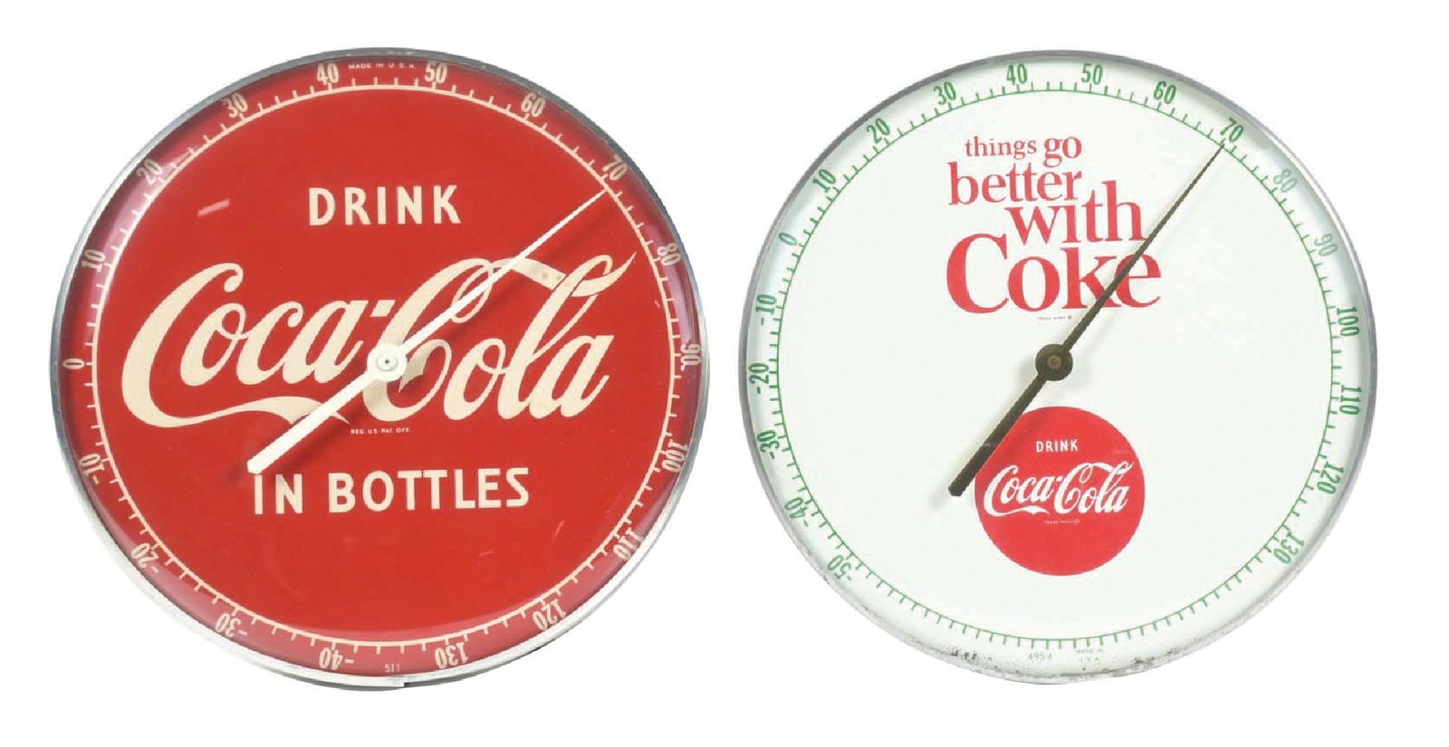 COLLECTION OF 2: DRINK COCA-COLA THERMOMETERS (1 of 4)