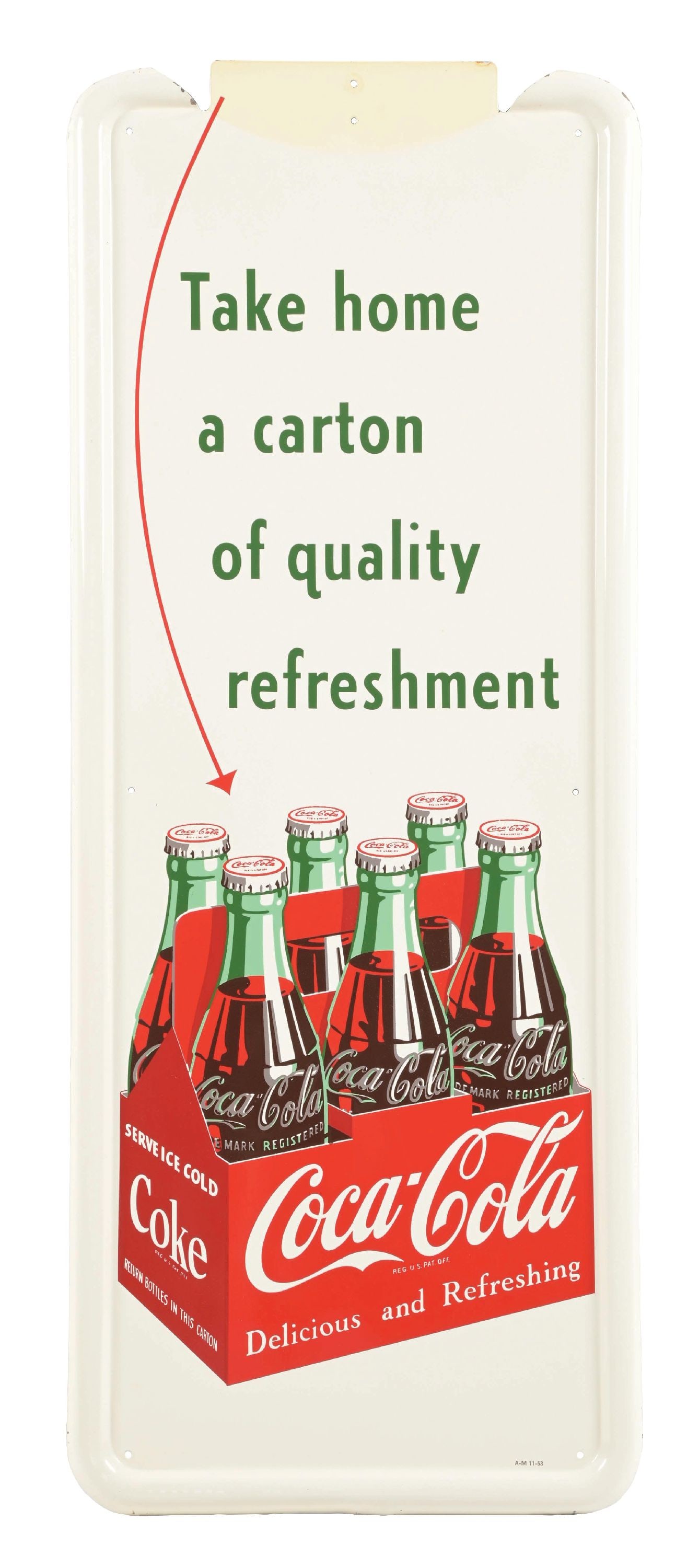 COCA-COLA TAKE HOME A CARTON PILASTER SIGN (1 of 3)