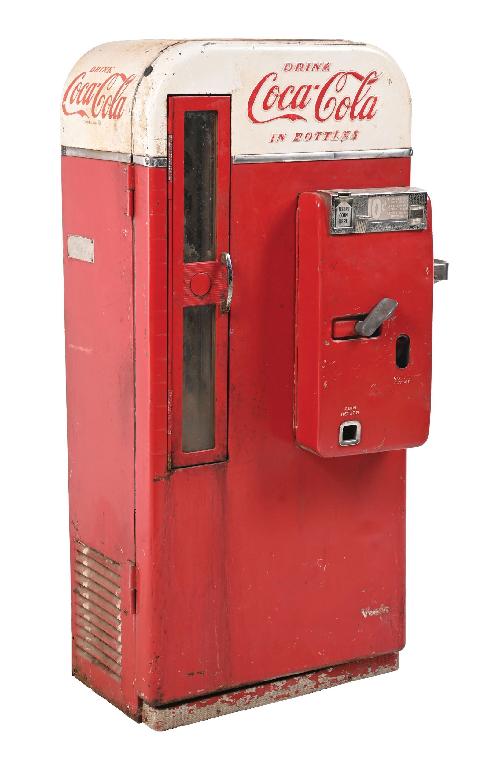 VENDO MODEL #81 COCA COLA VENDING MACHINE W/ WATER FOUNTAIN ATTACHMENT. (1 of 6)