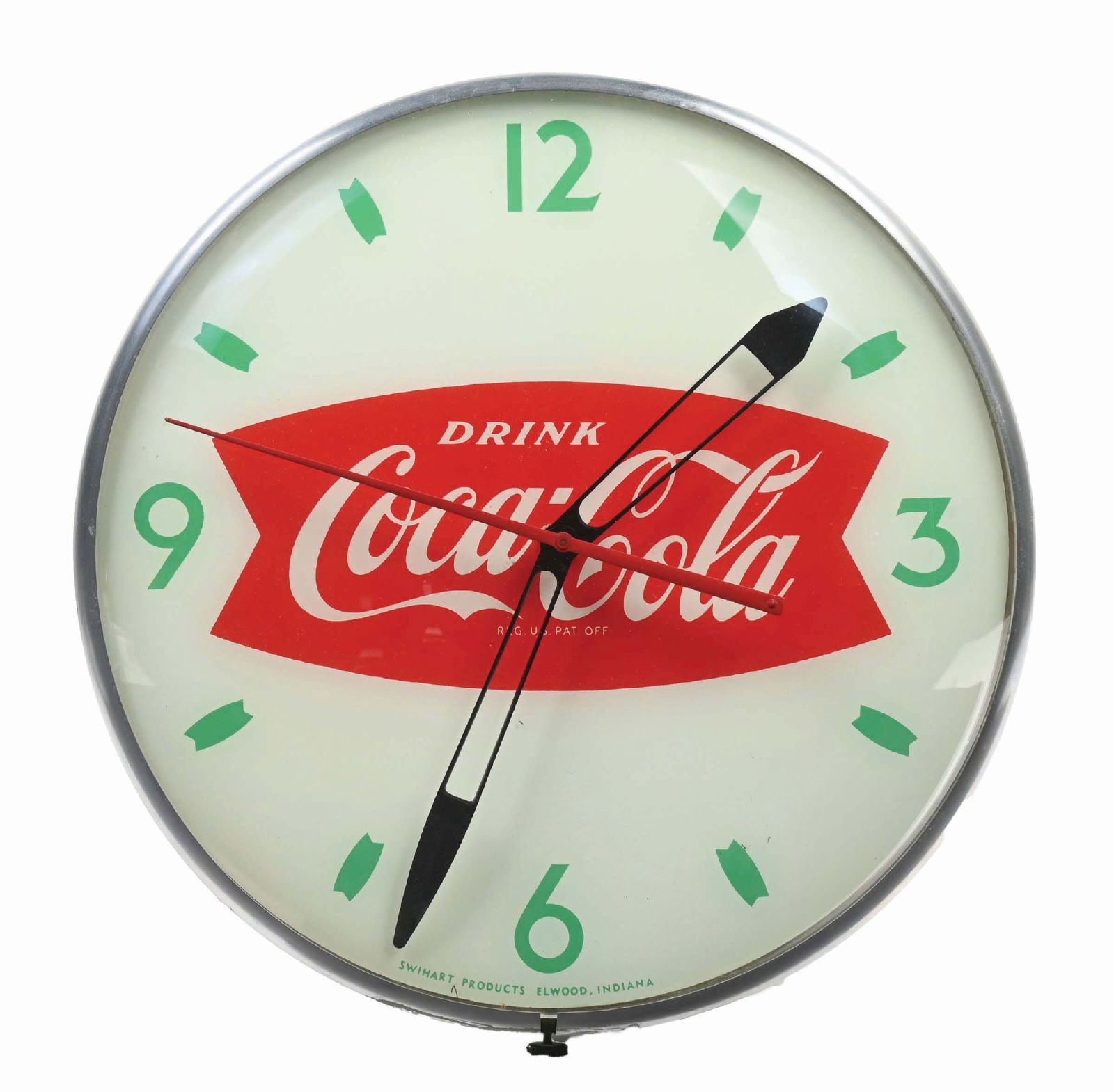 COCA-COLA LIGHT-UP FISHTAIL CLOCK - 2