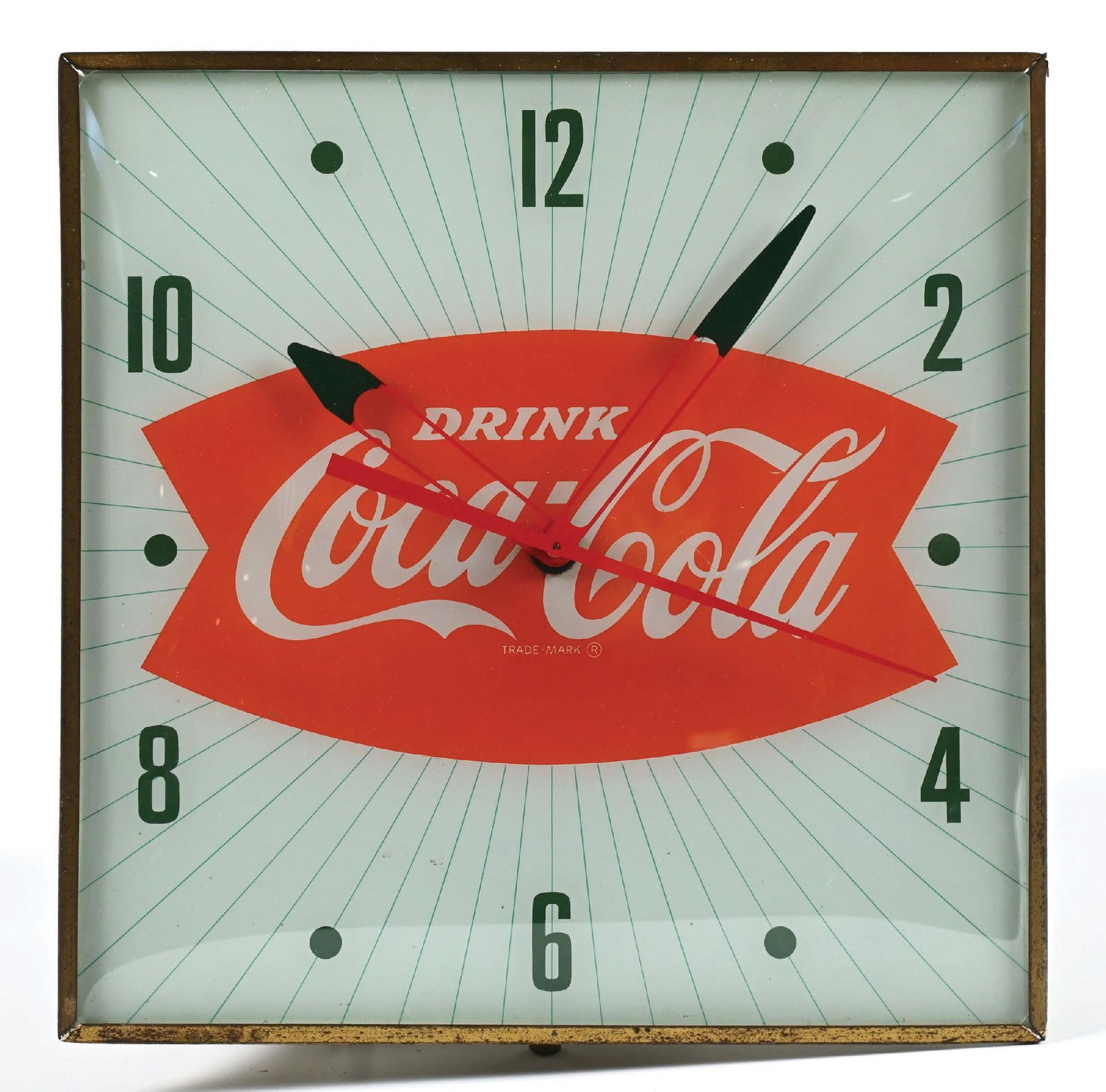 ORIGINAL SQUARE COCA-COLA LIGHT-UP BUBBLE CLOCK - 2