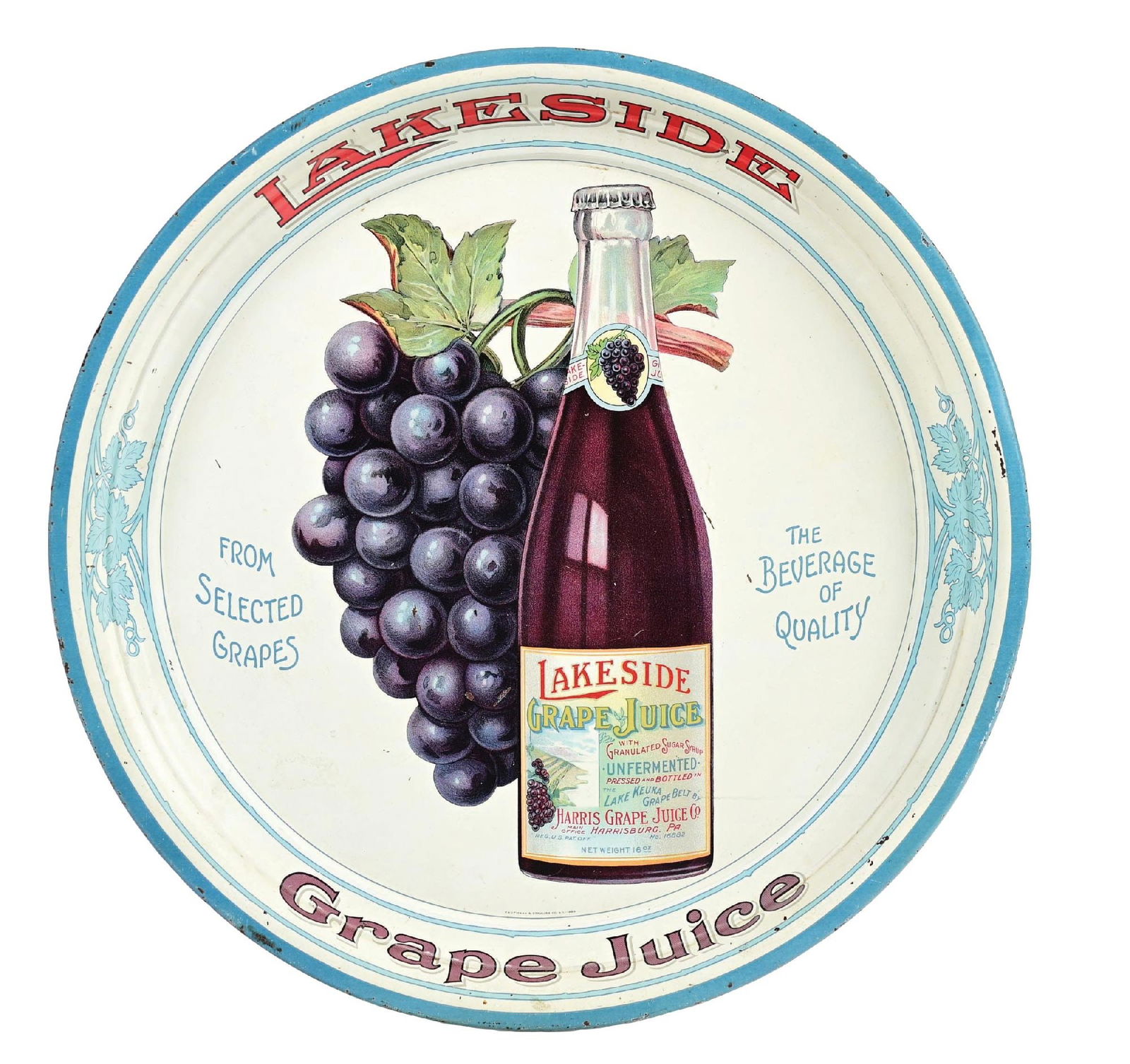 LAKESIDE GRAPE JUICE ADVERTISING SERVING TRAY (1 of 3)