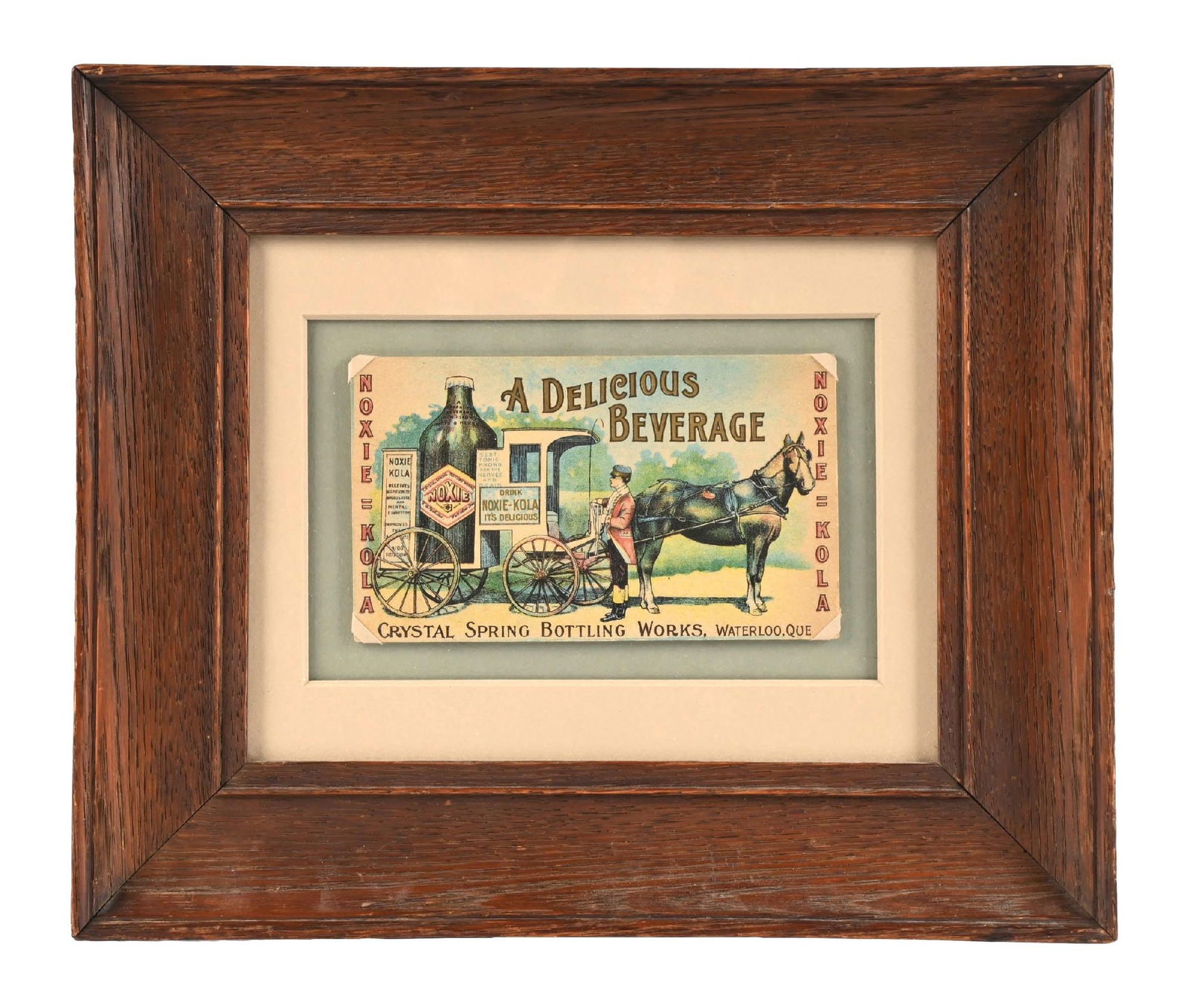 NOXIE COLA CRYSTAL SPRINGS WORKS TRADE CARD (1 of 2)