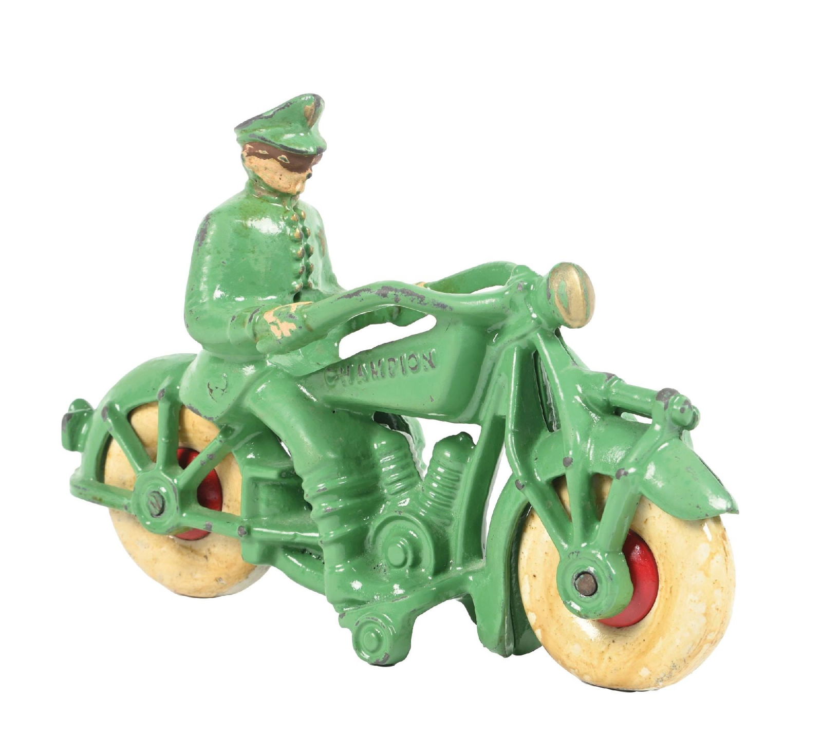 CHAMPION HARDWARE CAST IRON MOTORCYCLE COP (1 of 6)