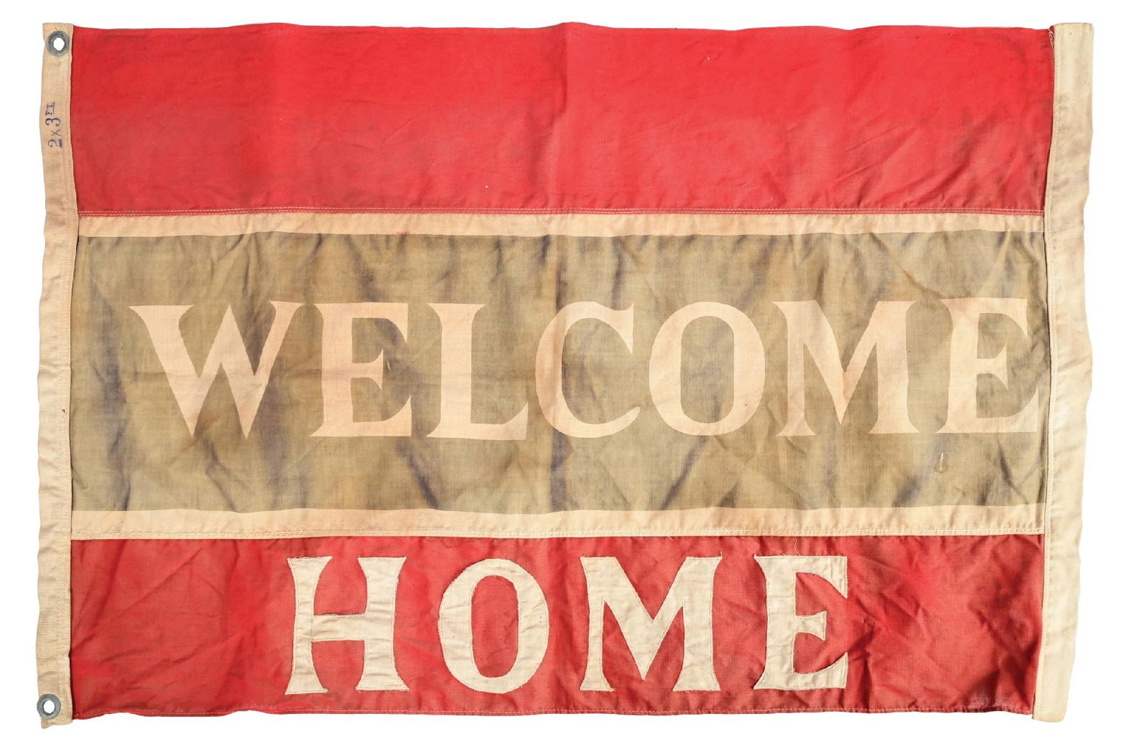 WELCOME HOME STITCHED CLOTH BANNER (1 of 3)