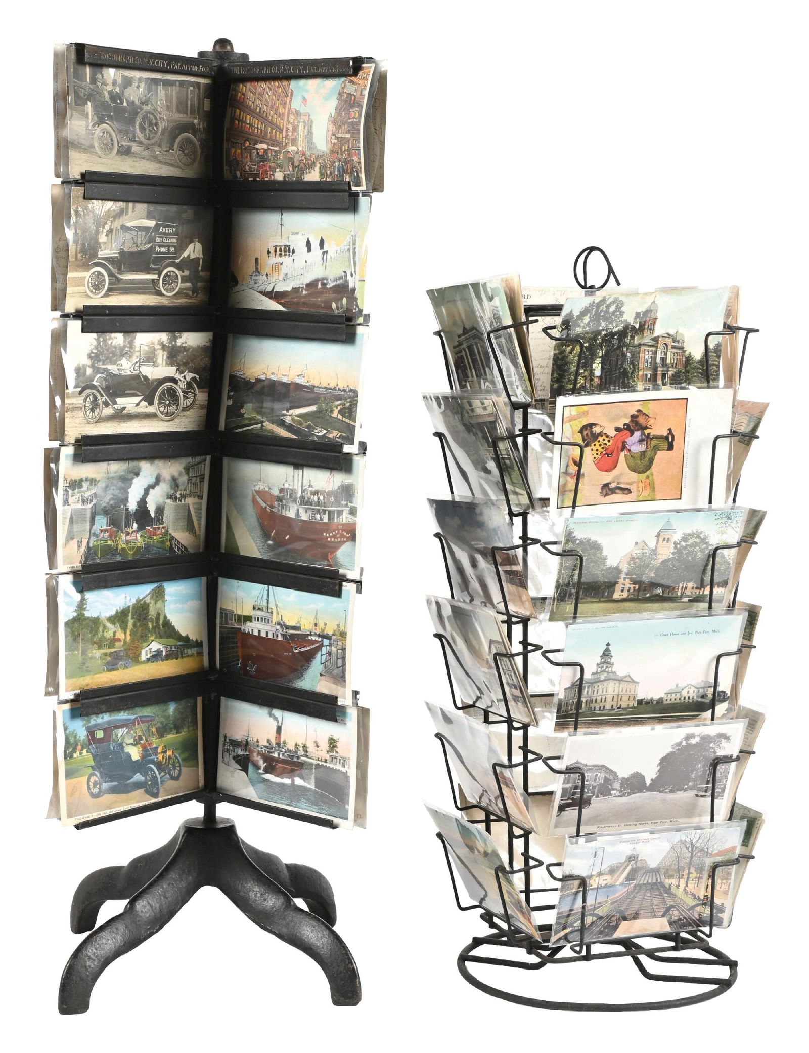 PAIR OF COUNTRY STORE POSTCARD DISPLAYS (1 of 4)