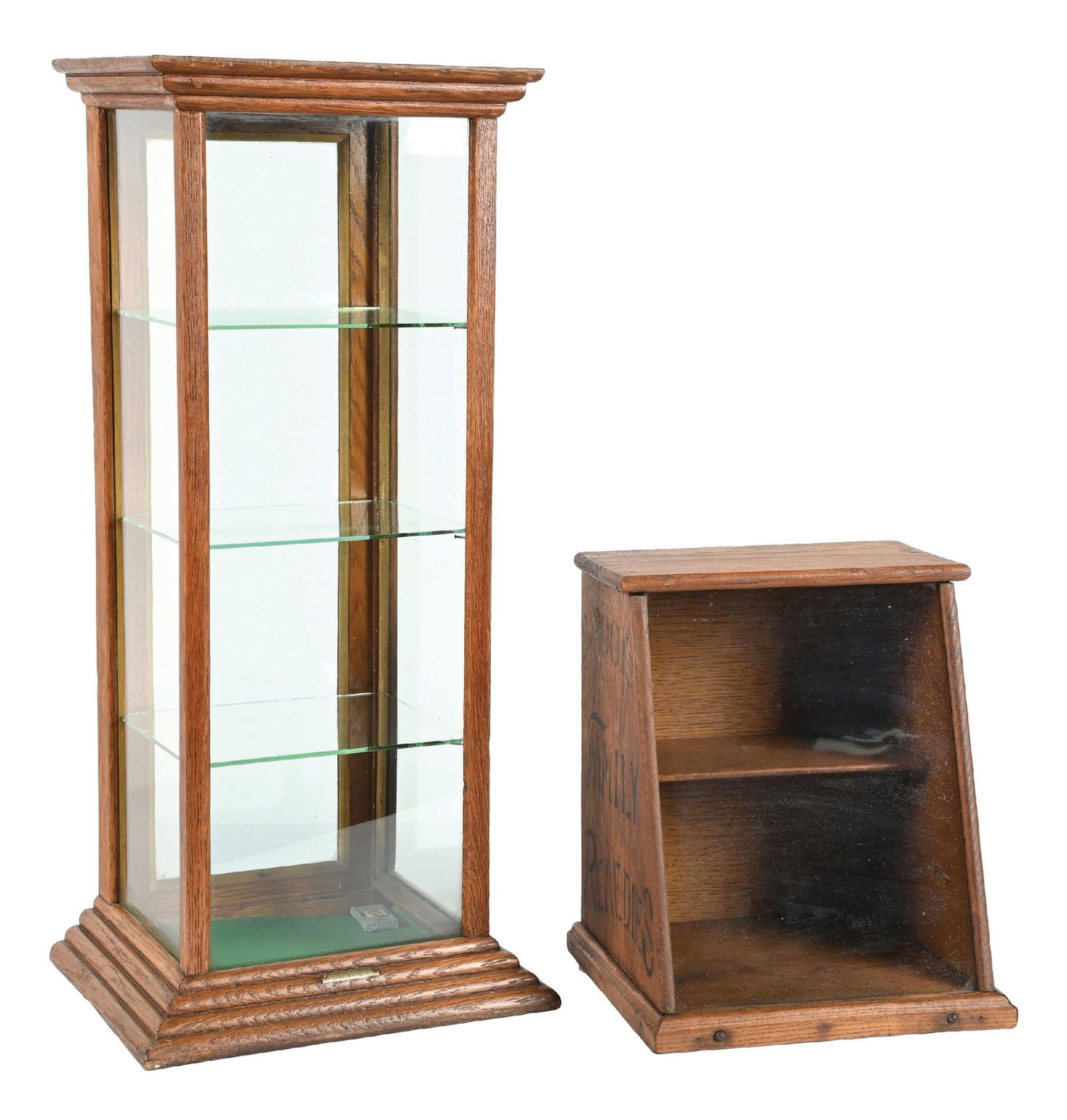 PAIR OF COUNTERTOP COUNTRY STORE SHOW CASES (1 of 5)