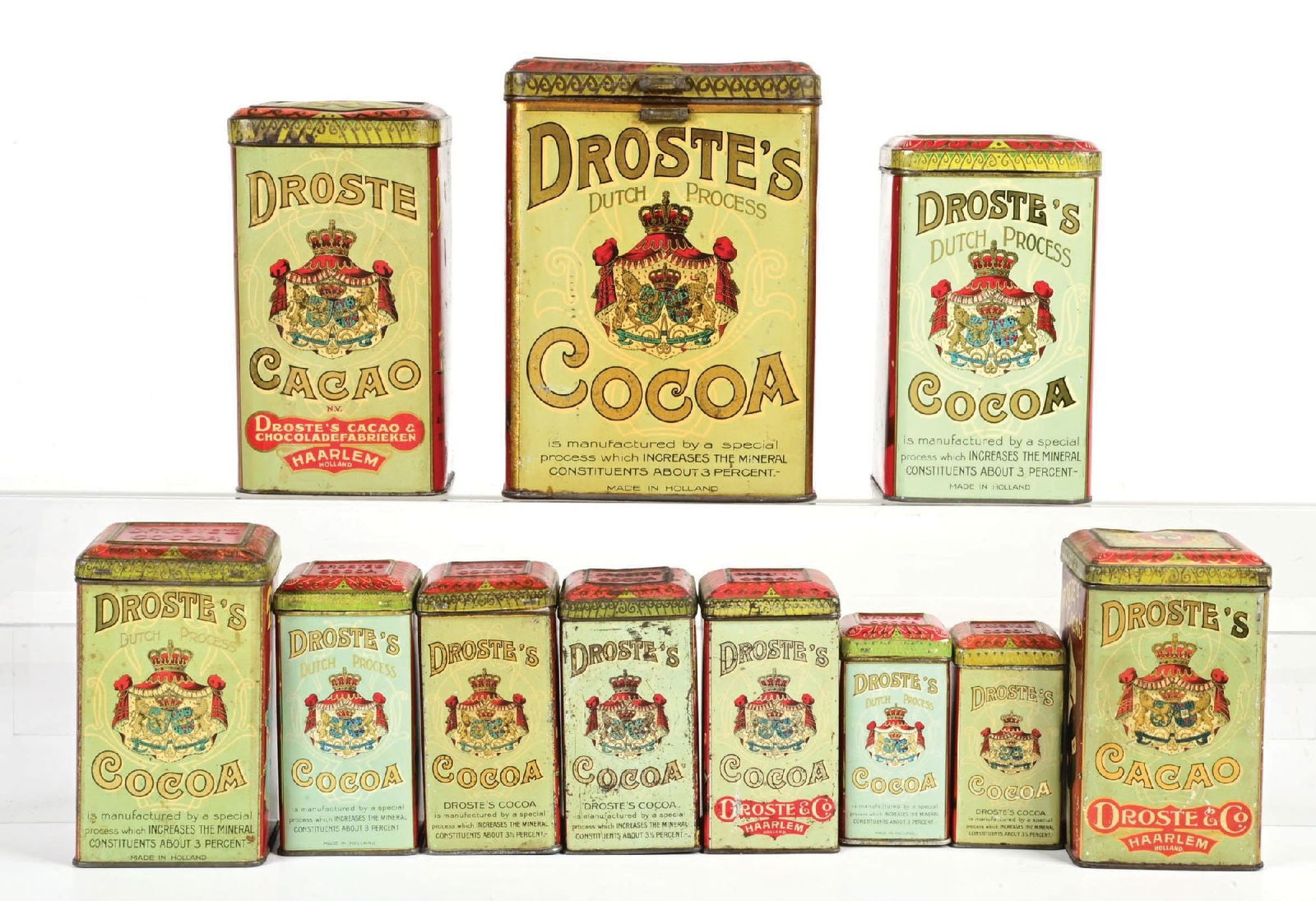 COLLECTION OF 11: DROSTE'S HAARLEM COCOA TINS (1 of 3)