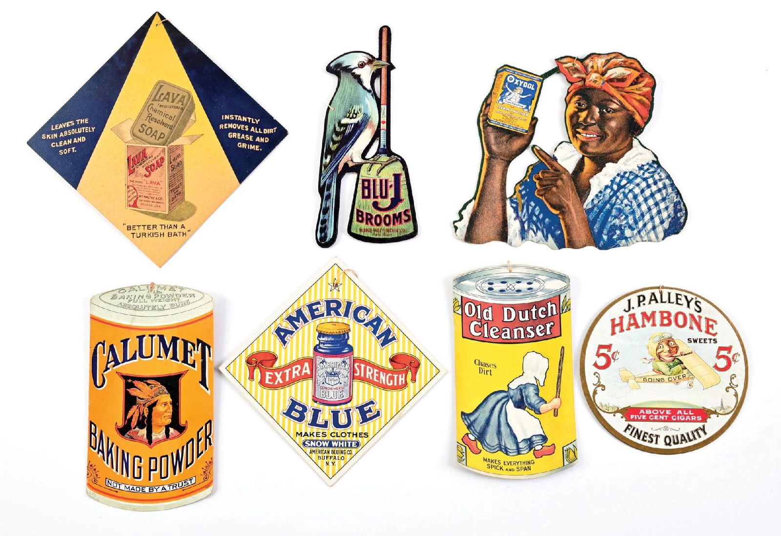 COLLECTION OF 7: CARDSTOCK FAN PULLS (1 of 2)