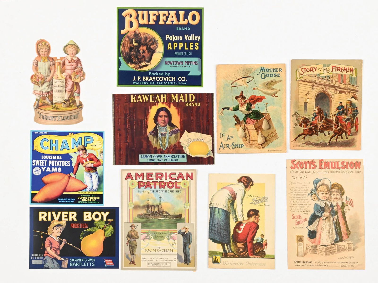 COLLECTION OF 10: VARIOUS COUNTRY STORE ADVERTISING & EPHEMERA (1 of 1)