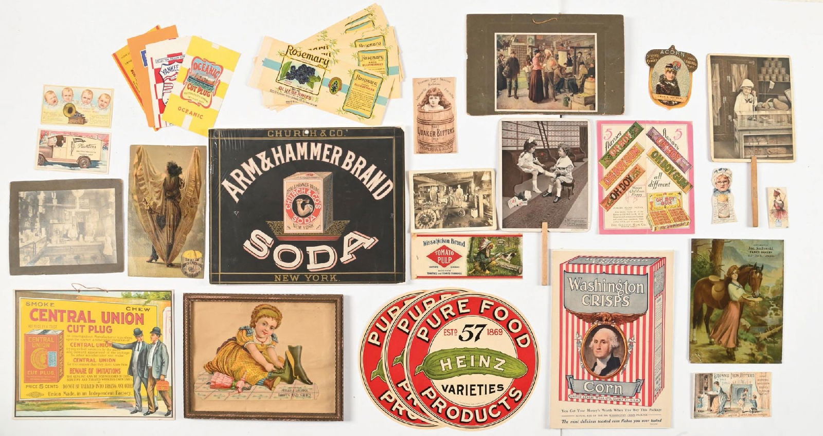 LARGE LOT OF VINTAGE PHOTOGRAPHS & GENERAL STORE ADVERTISING (1 of 1)