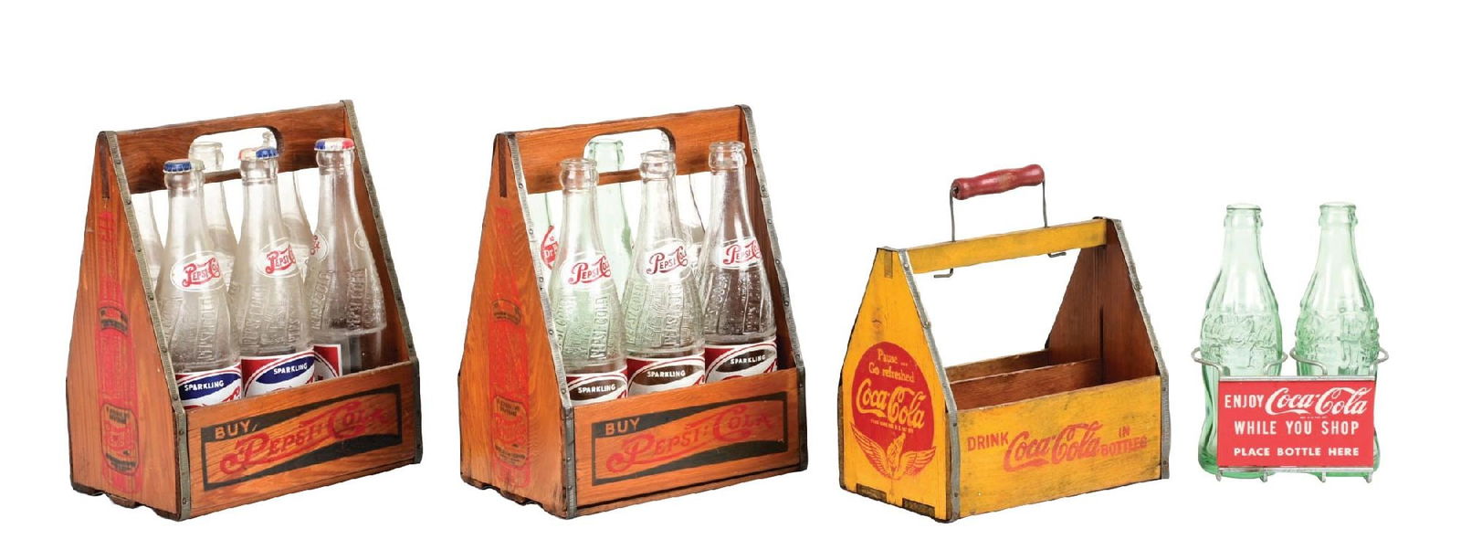 COLLECTION OF 4: SODA POP BOTTLE CARRIERS (1 of 4)