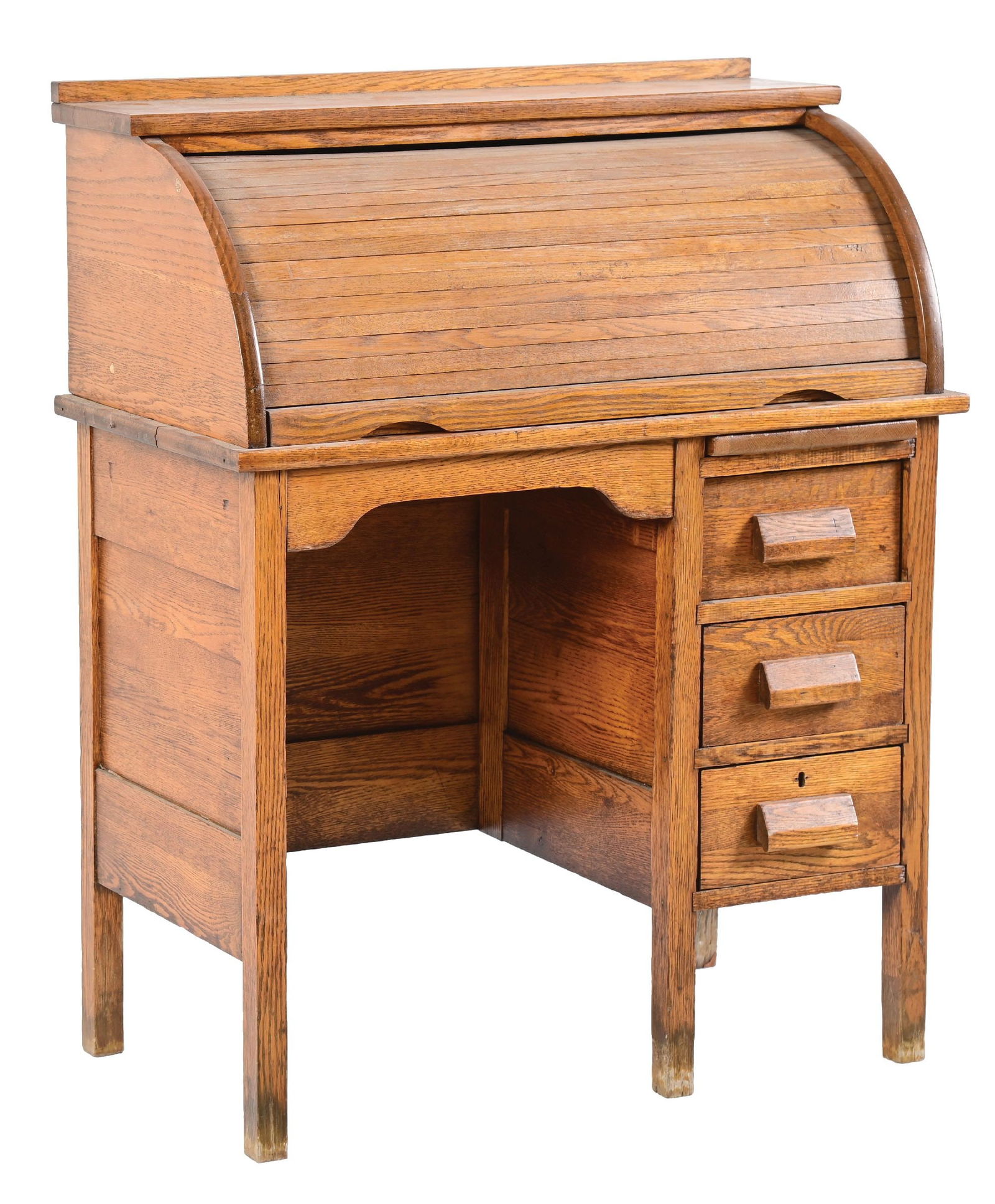 CHILD'S ROLL TOP OAK DESK (1 of 6)