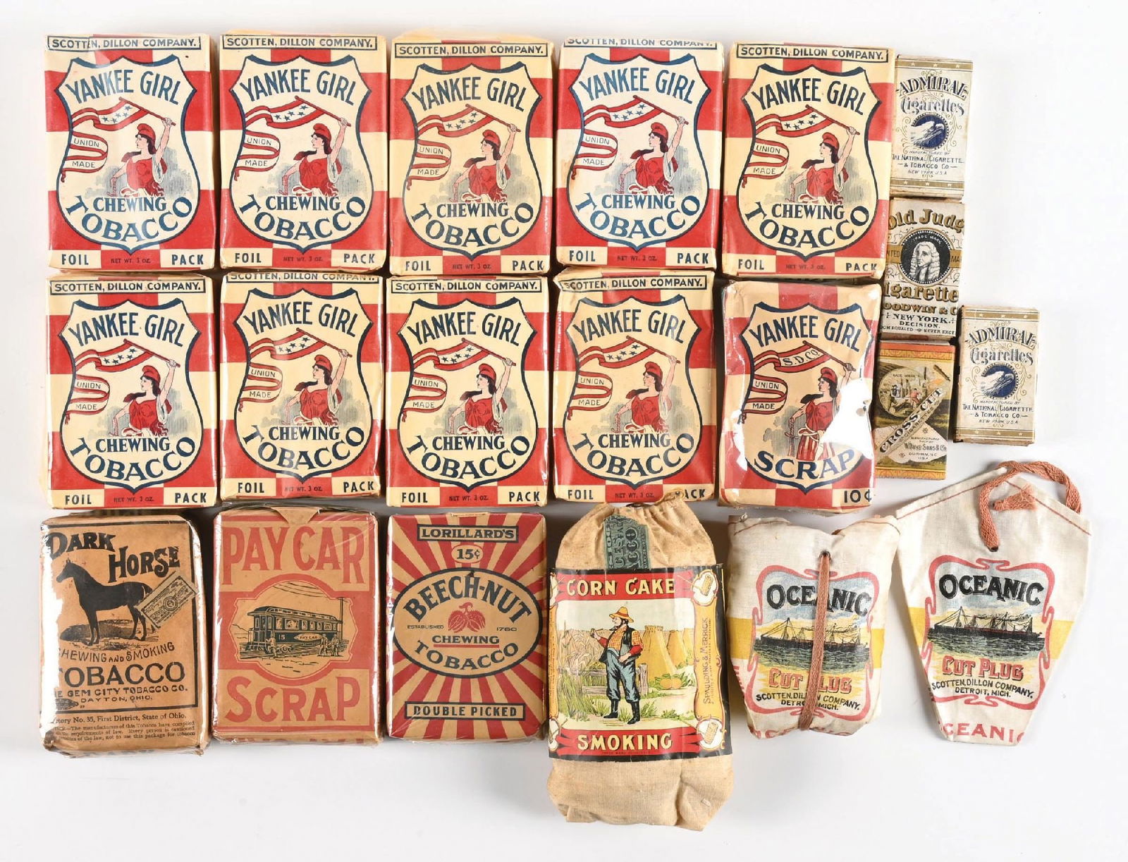 COLLECTION OF ORIGINAL CHEWING & SMOKING TOBACCO PACKAGES (1 of 1)