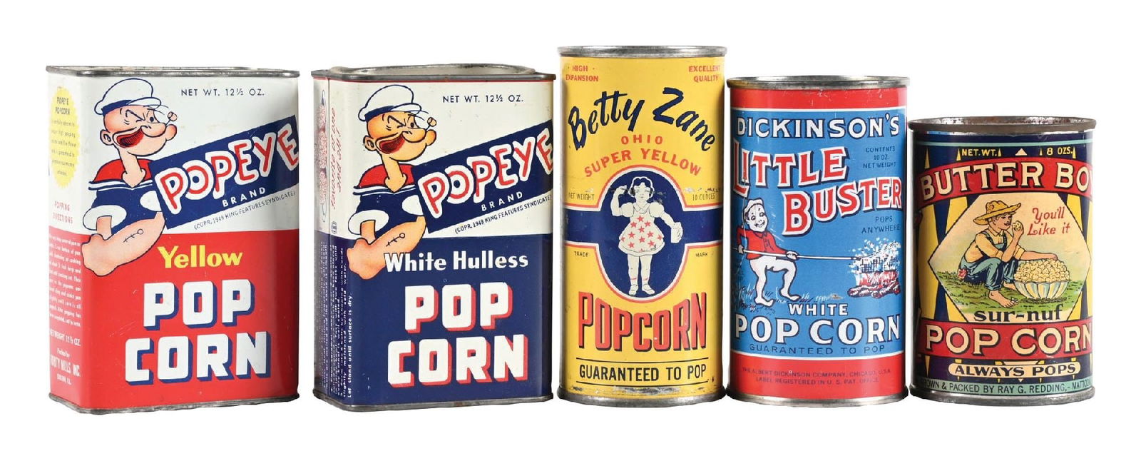 COLLECTION OF 5: GRAPHIC COUNTRY STORE POPCORN TINS (1 of 4)