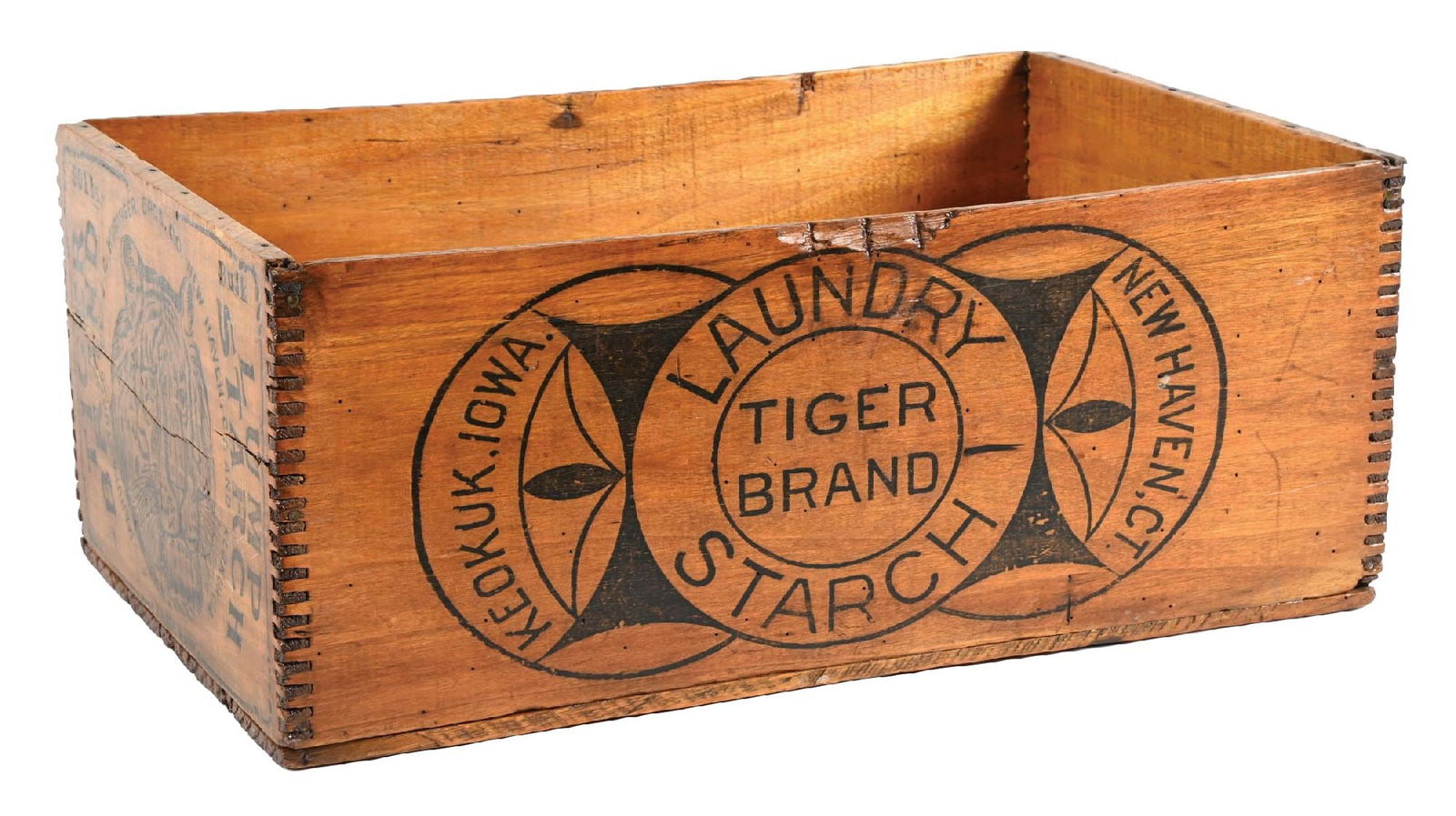 TIGER BRAND LAUNDRY STARCH SHIPPING CRATE (1 of 4)