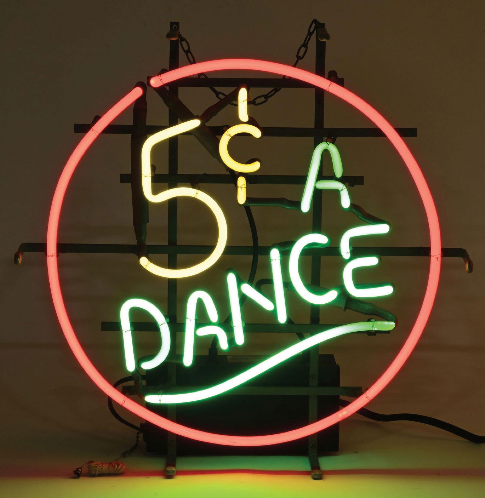 5¢ A DANCE SKELETON NEON SIGN (1 of 4)