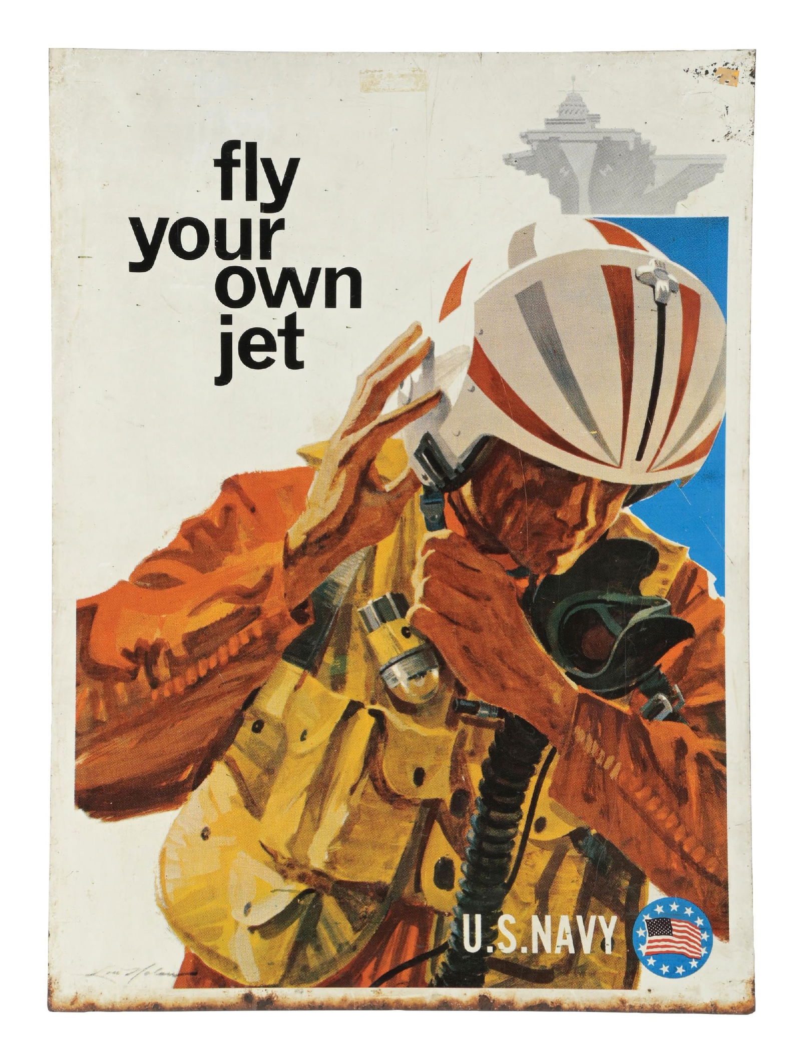 UNITED STATES NAVY TIN RECRUITMENT SIGN (1 of 3)