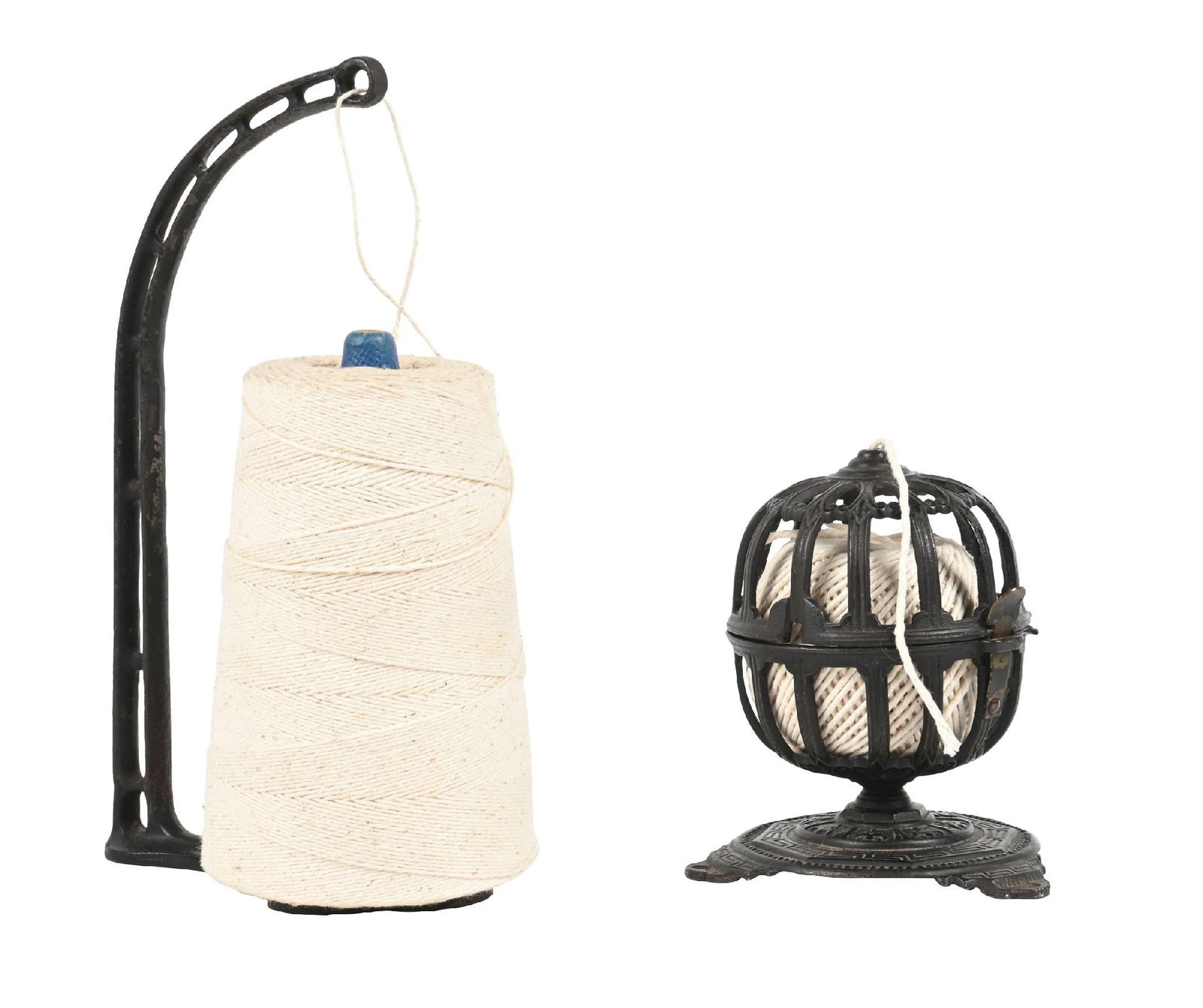 PAIR OF CAST IRON STRING HOLDERS (1 of 4)