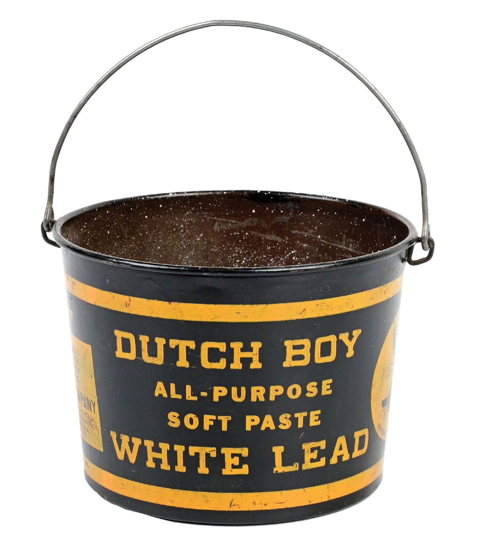 DUTCH BOY ALL PURPOSE SOFT PASTE WHITE LEAD TIN ADVERTISING BUCKET (1 of 5)