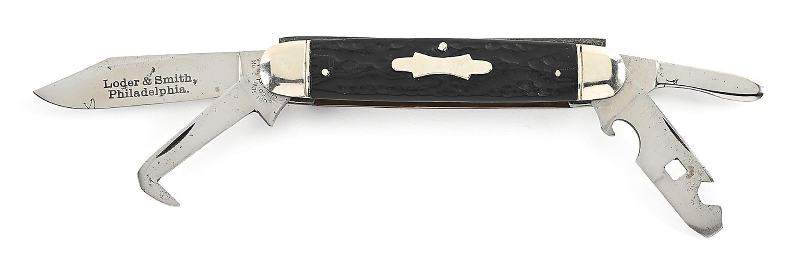 ROBESON SHUREDGE #642523 FOUR BLADE CATTLEMAN WITH LOADER & SMITH PHILADELPHIA ETCH. (1 of 8)