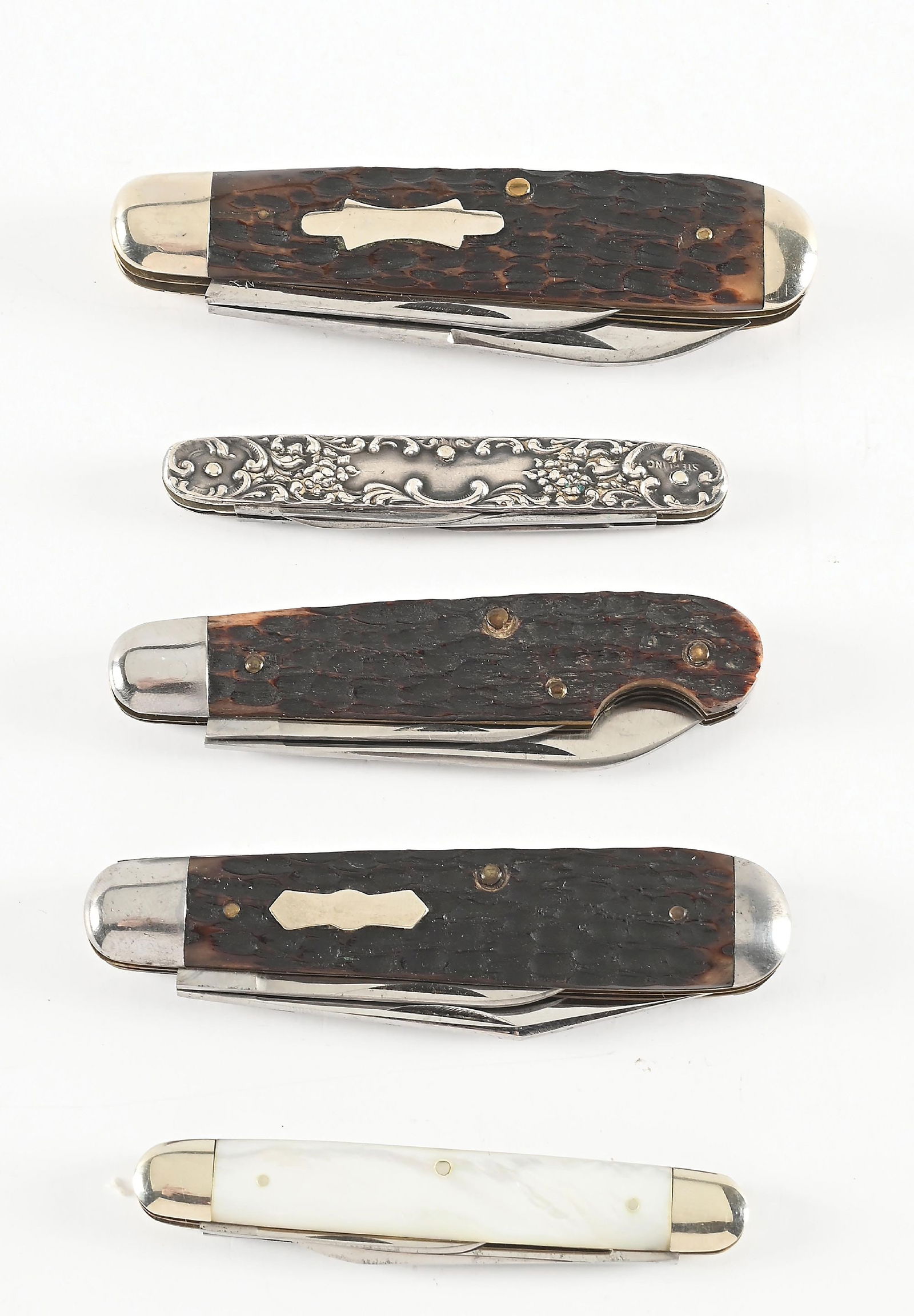 LOT OF 5: ROBESON SHUREDGE CUTLERY CO. POCKET KNIVES. - 14