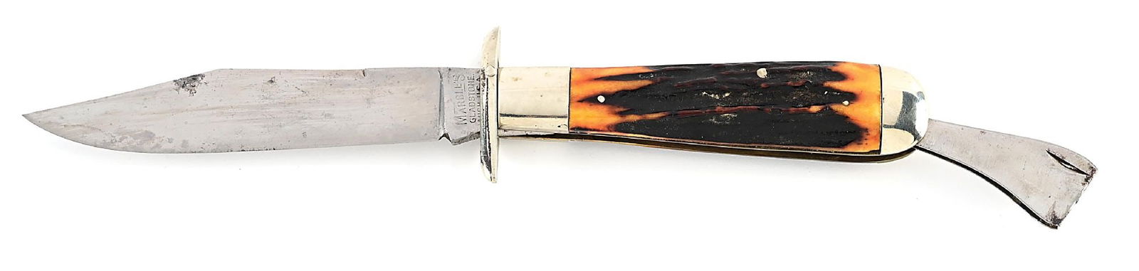 MARBLE’S GLADSTONE, MICH. USA STAG HANDLE SMALL SAFETY FOLDING HUNTER. (1 of 6)