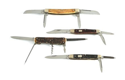 LOT OF 4: J.A. HENCKELS GERMANY POCKET KNIVES.