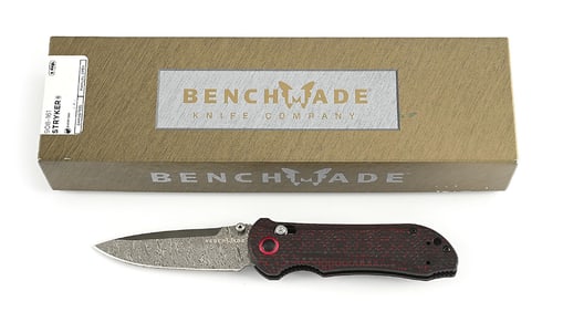 BENCHMADE GOLD CLASS STRYKER 908-161 DAMASCUS AND CARBON FIBER